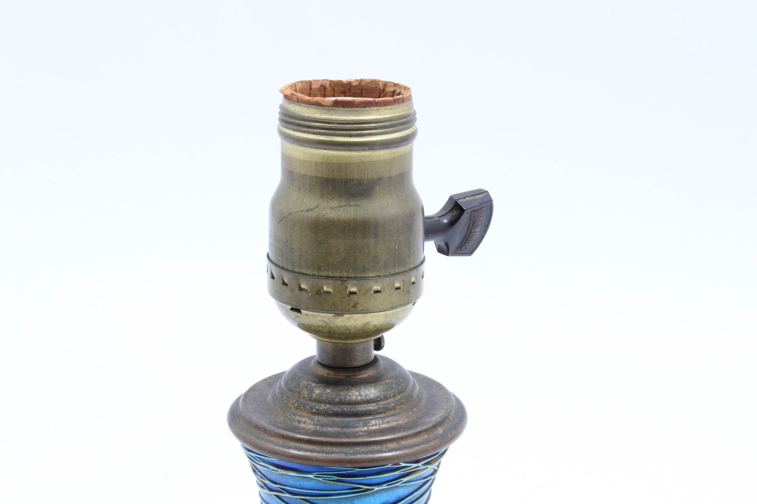 Vintage Durand Iridescent Art Glass Table Lamp