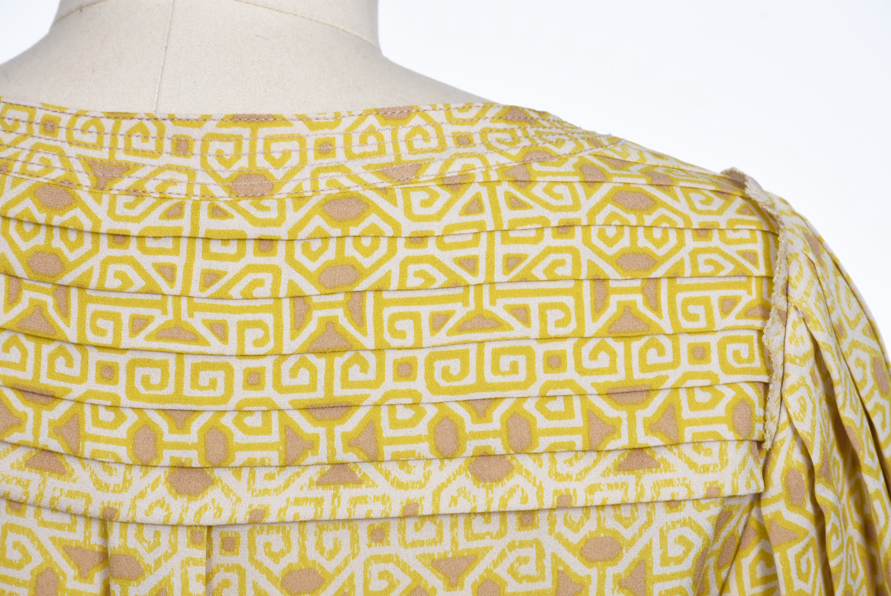 Tory Burch Silk Blouse with Full Pleated Sleeves