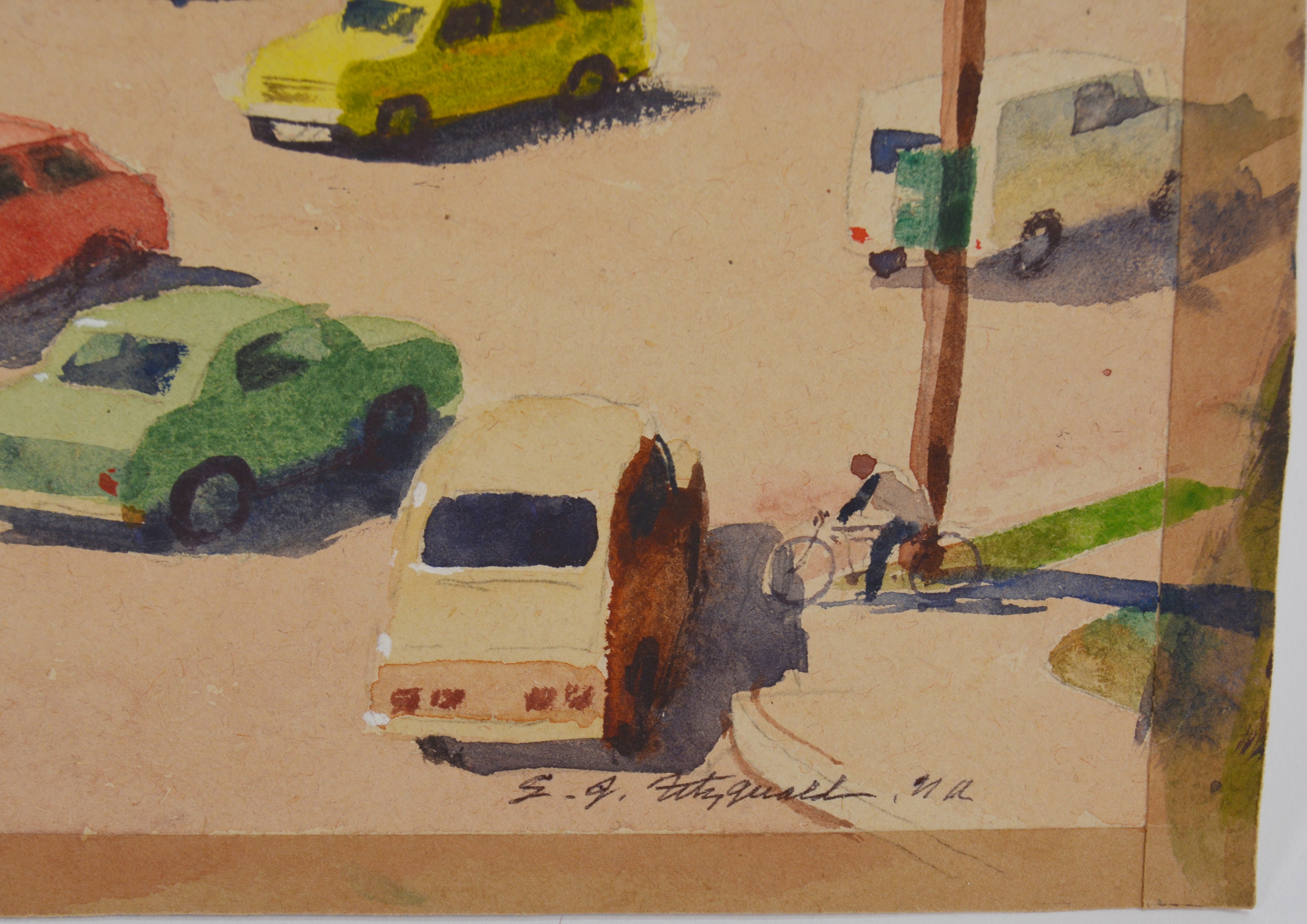 Edmond J. Fitzgerald Original Watercolor "Spring Grove At Winton"