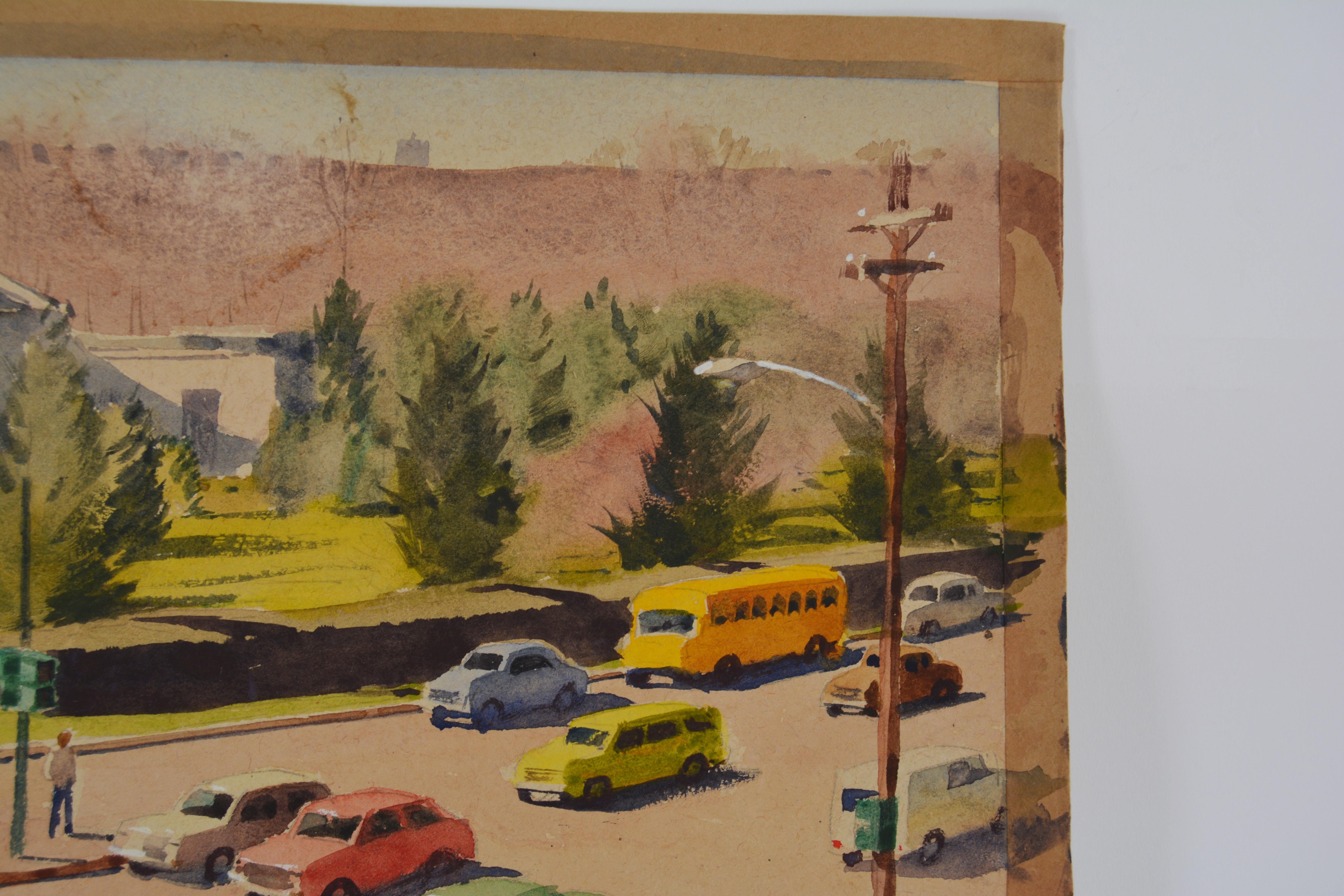 Edmond J. Fitzgerald Original Watercolor "Spring Grove At Winton"