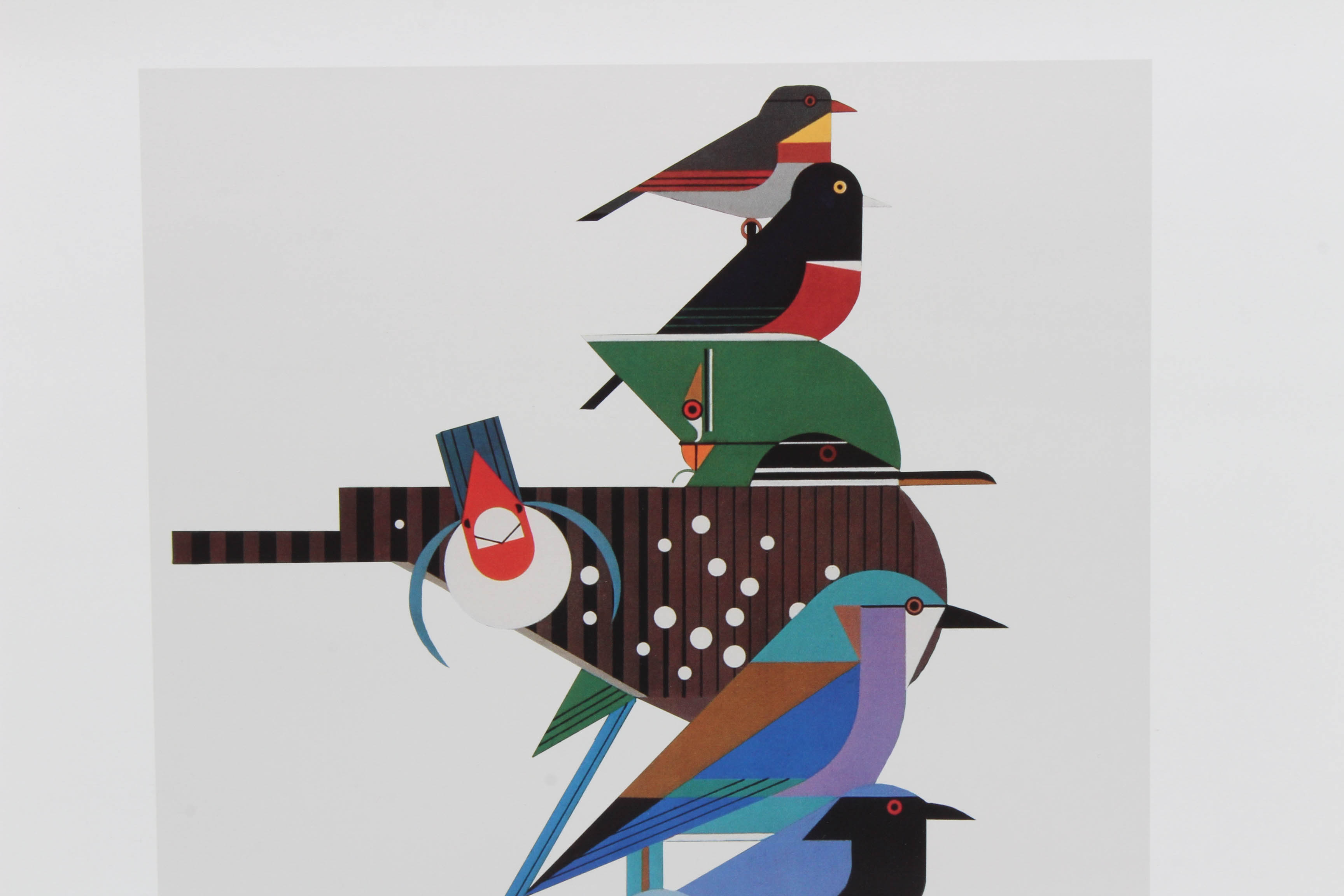 Charley Harper Offset Lithograph "Rainforest Birds"