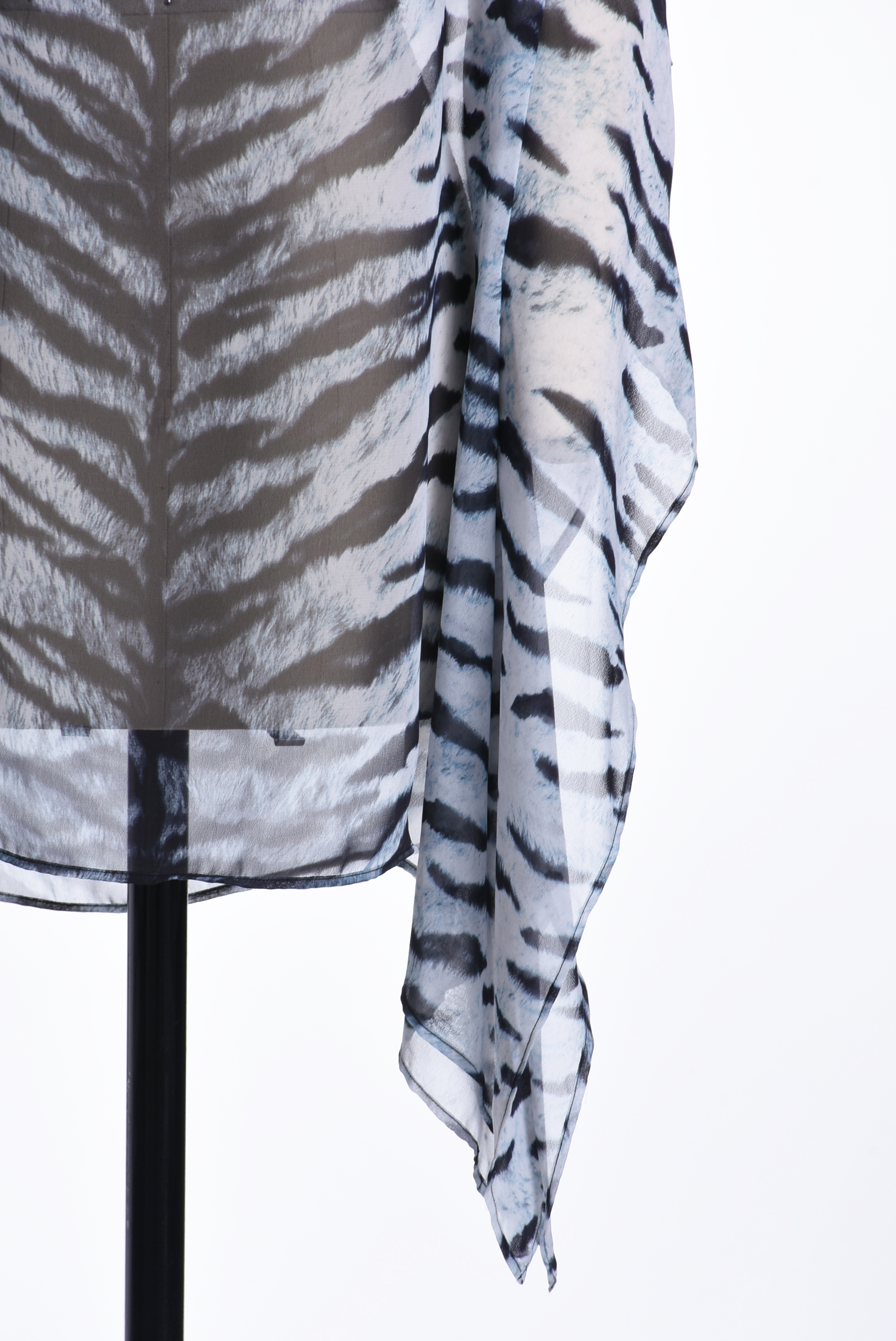 Michael Kors Zebra Print Cover-Up and Pewter Bathing Suit