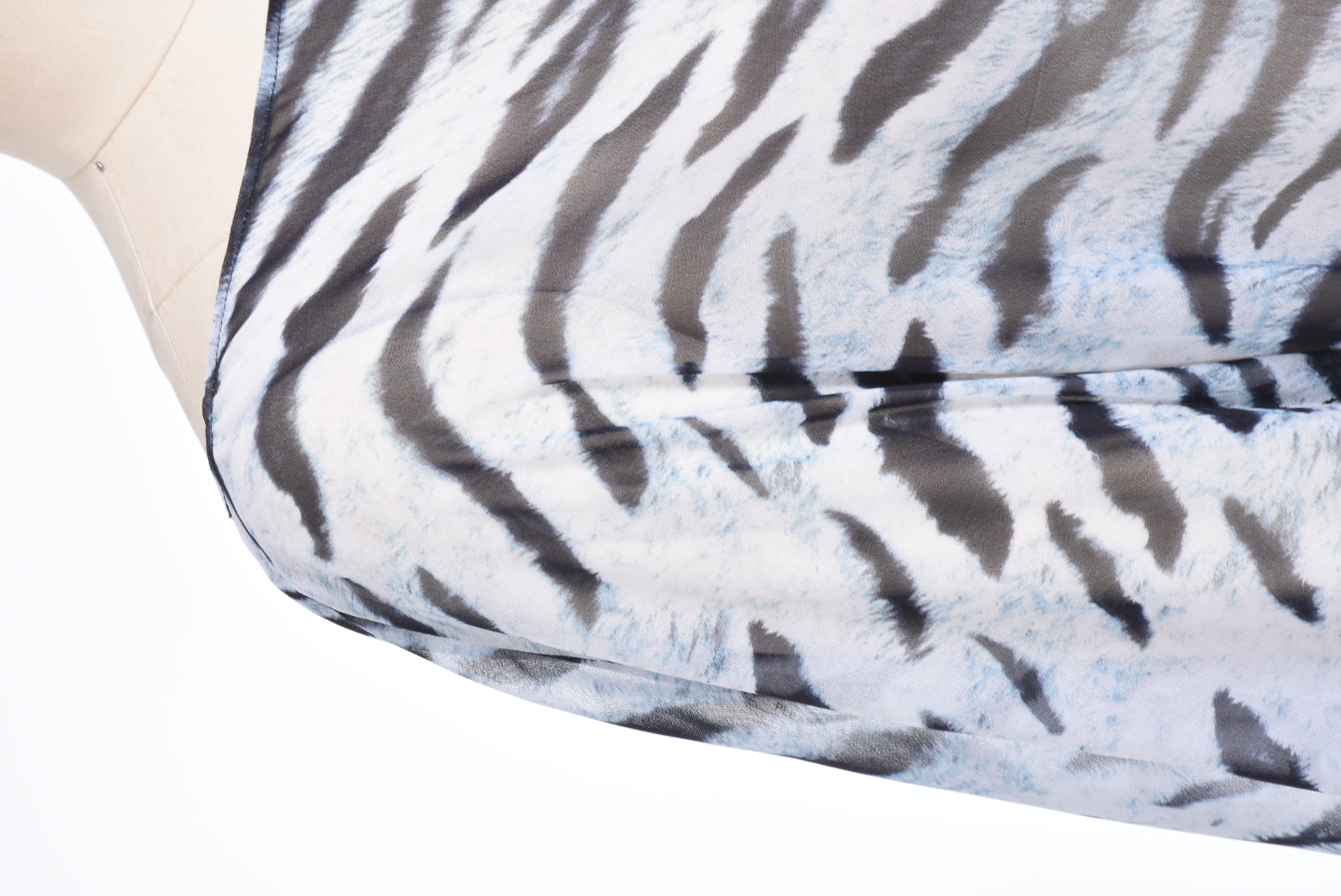 Michael Kors Zebra Print Cover-Up and Pewter Bathing Suit