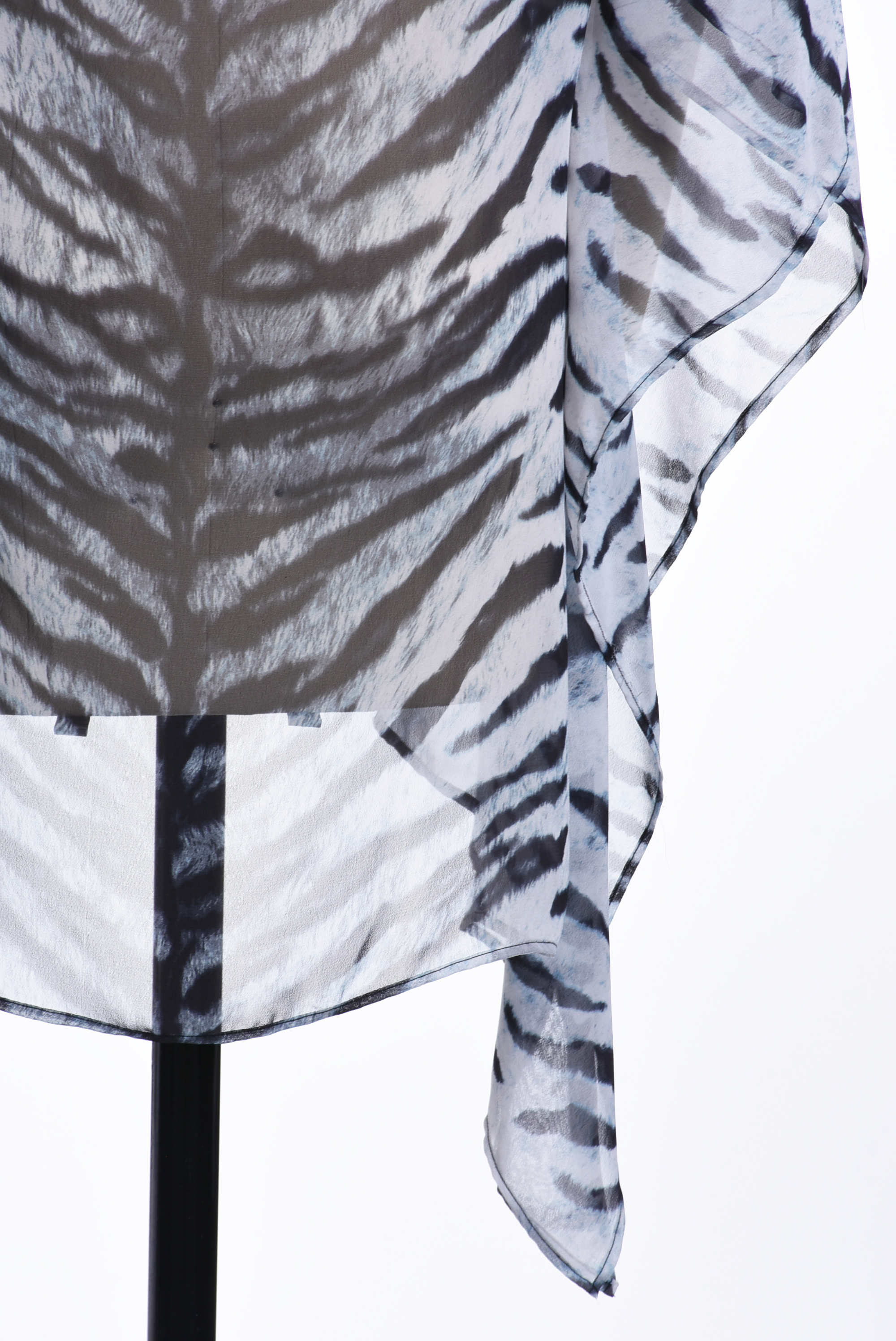 Michael Kors Zebra Print Cover-Up and Pewter Bathing Suit