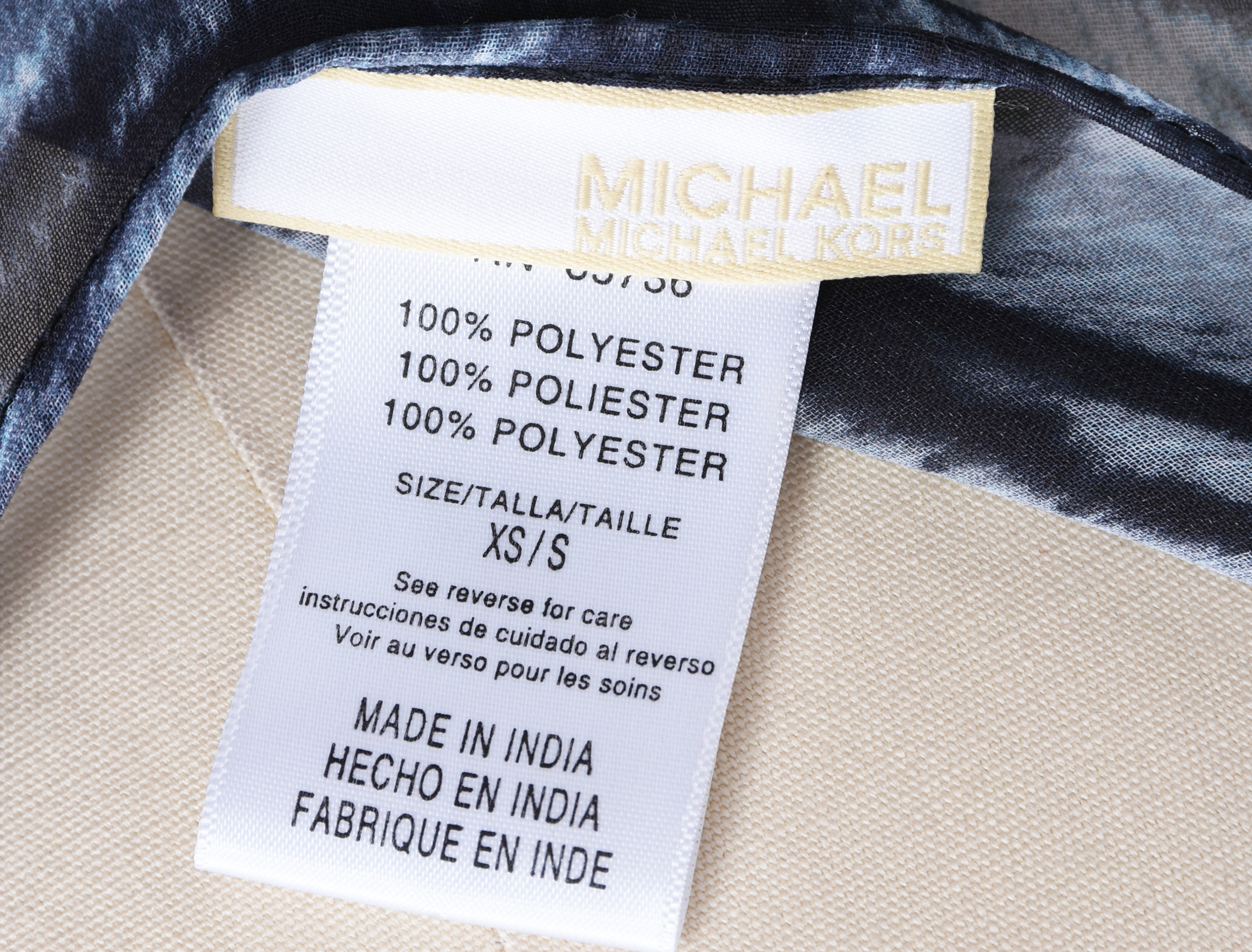 Michael Kors Zebra Print Cover-Up and Pewter Bathing Suit