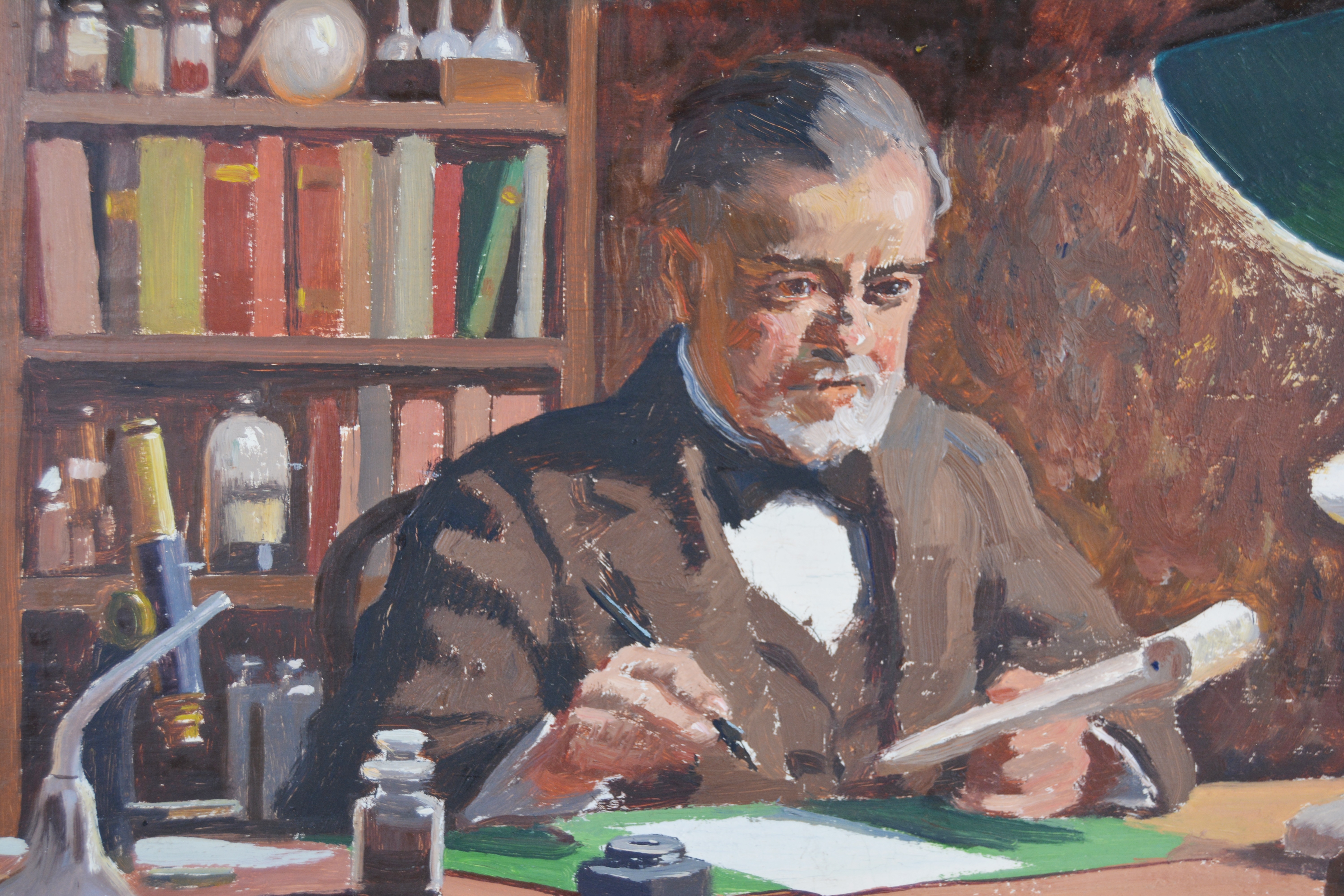 Edmond J. Fitzgerald Oil Painting of Louis Pasteur