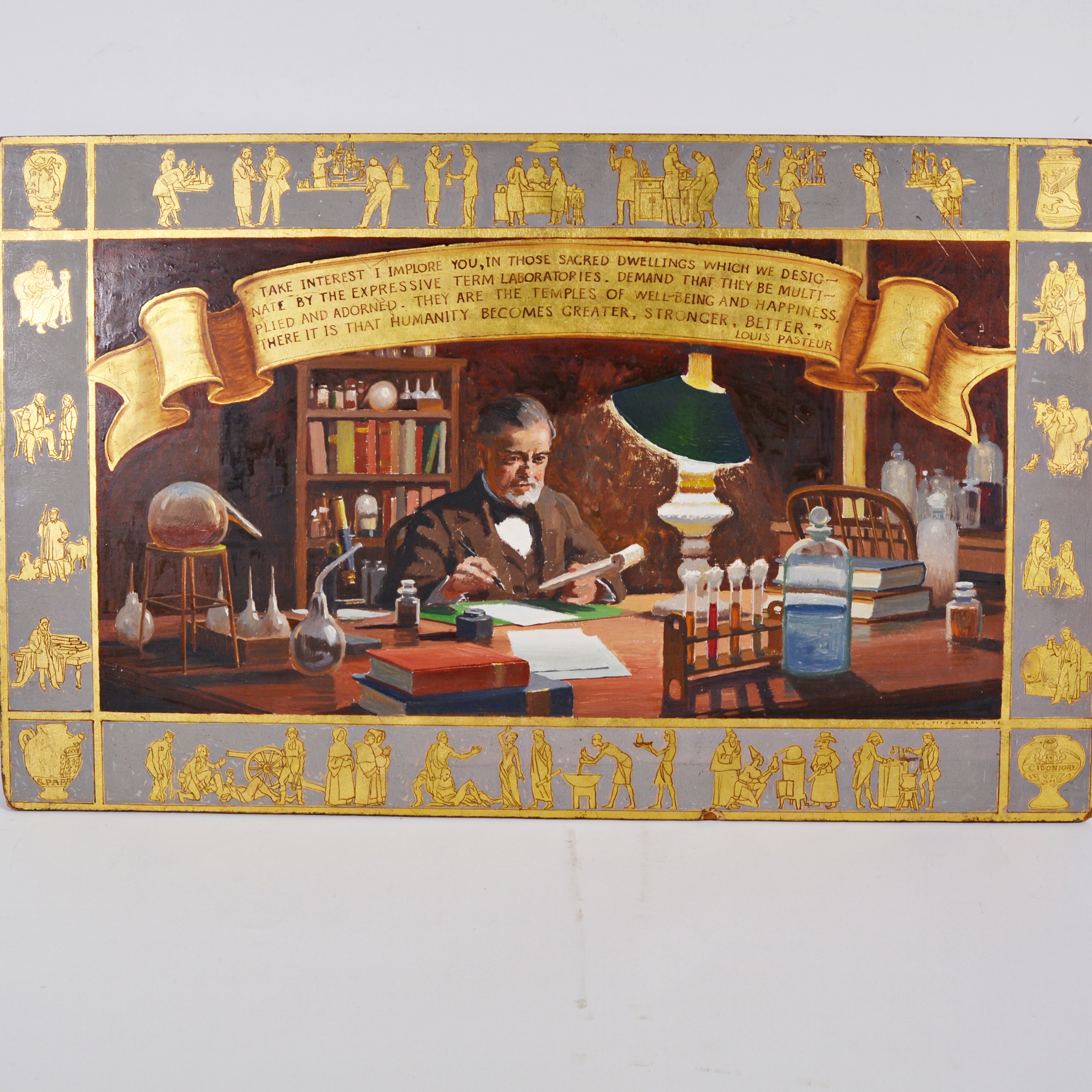 Edmond J. Fitzgerald Oil Painting of Louis Pasteur