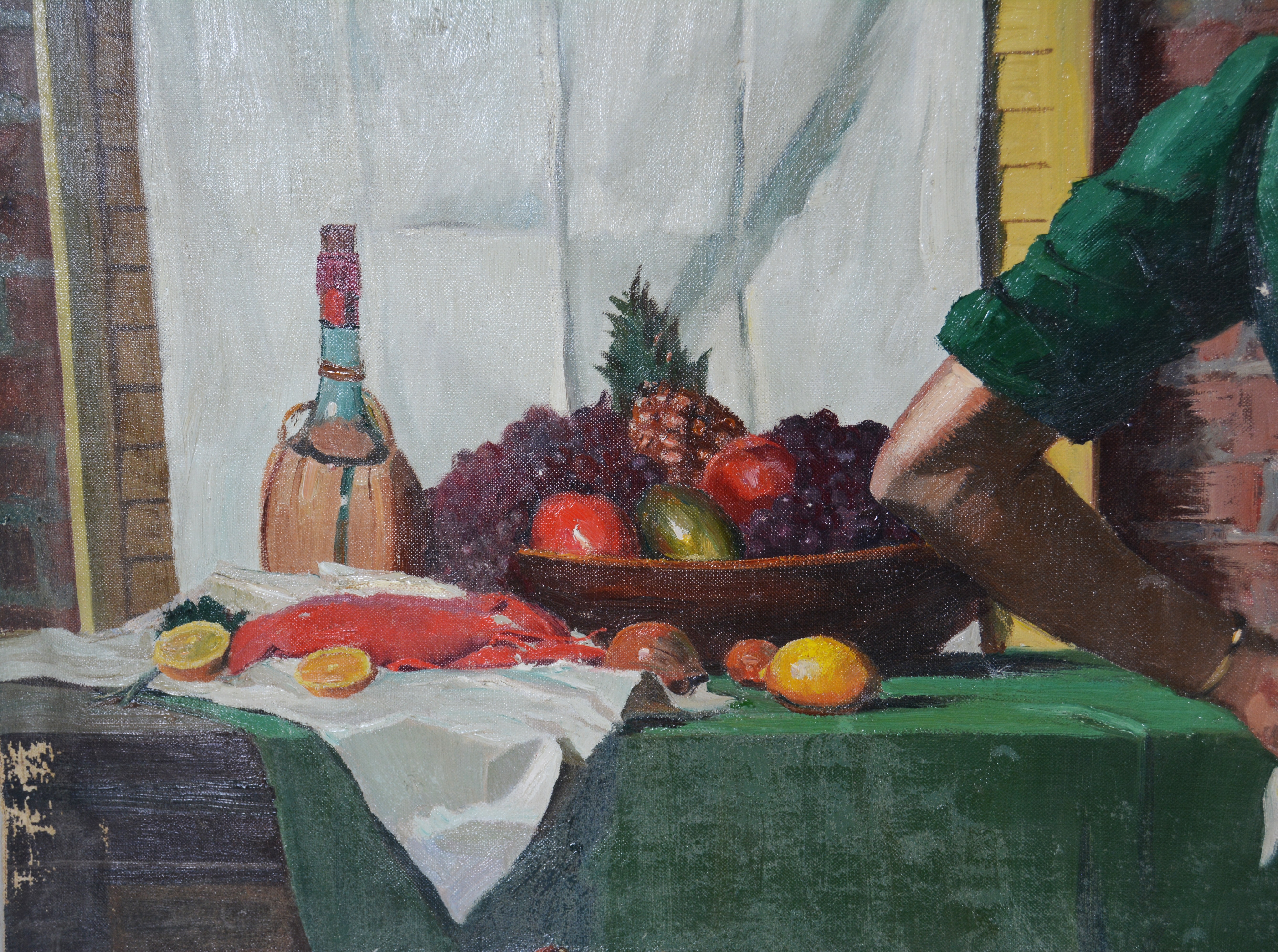 Edmond J. Fitzgerald Original Oil Painting of Artist at Work