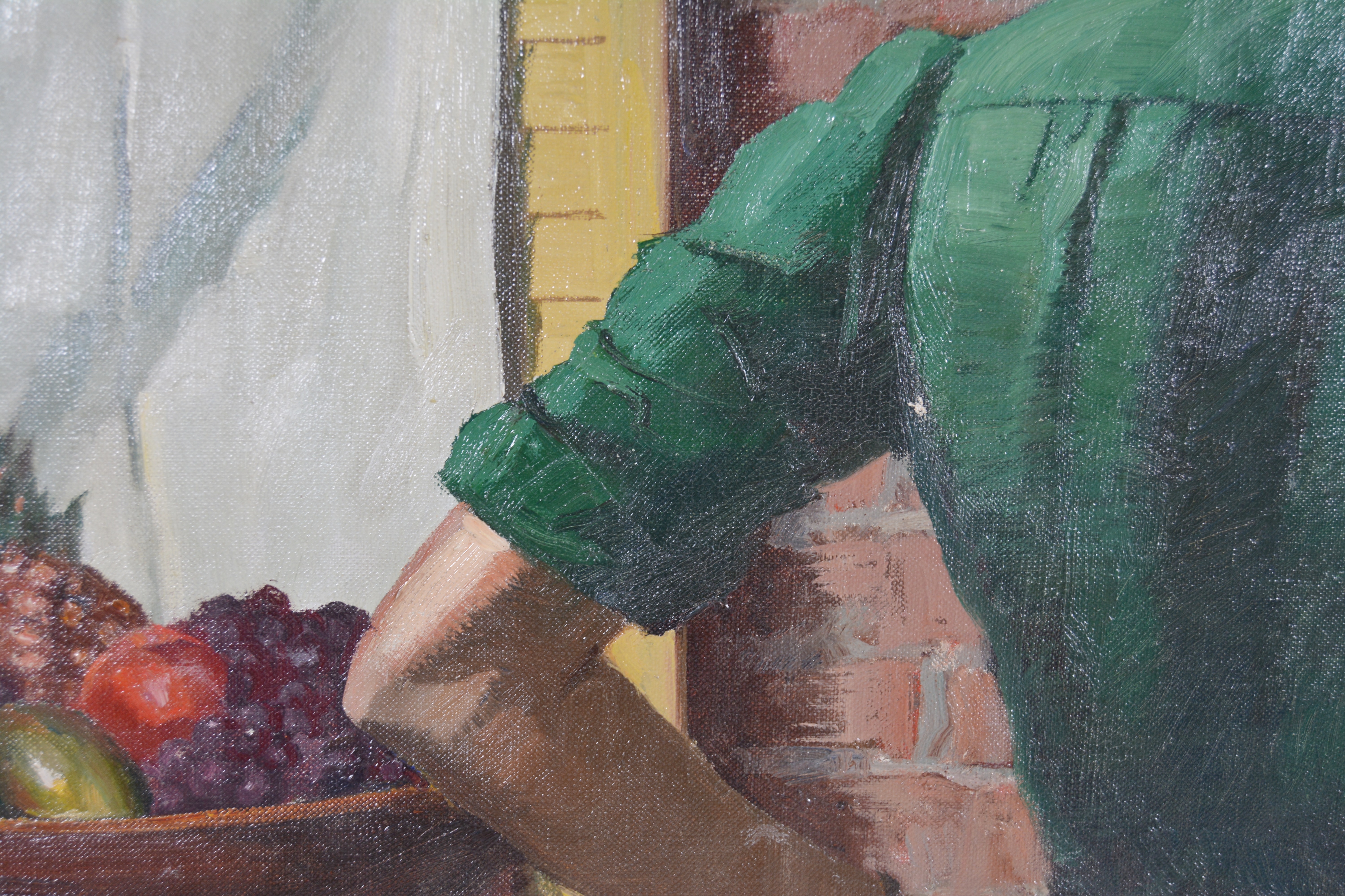 Edmond J. Fitzgerald Original Oil Painting of Artist at Work