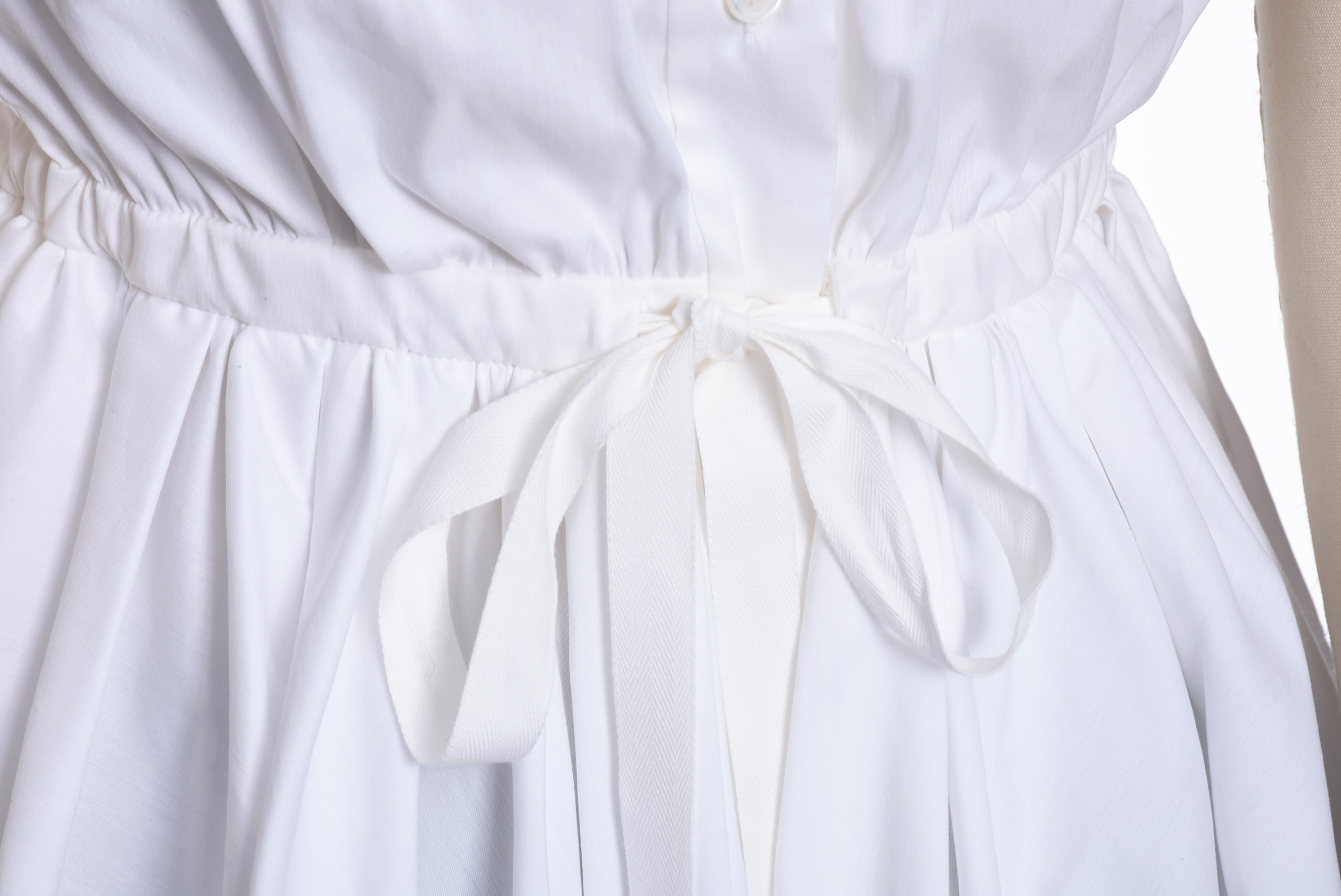 Prada White Cotton Poplin Blouse and Prada Black Wool Shorts