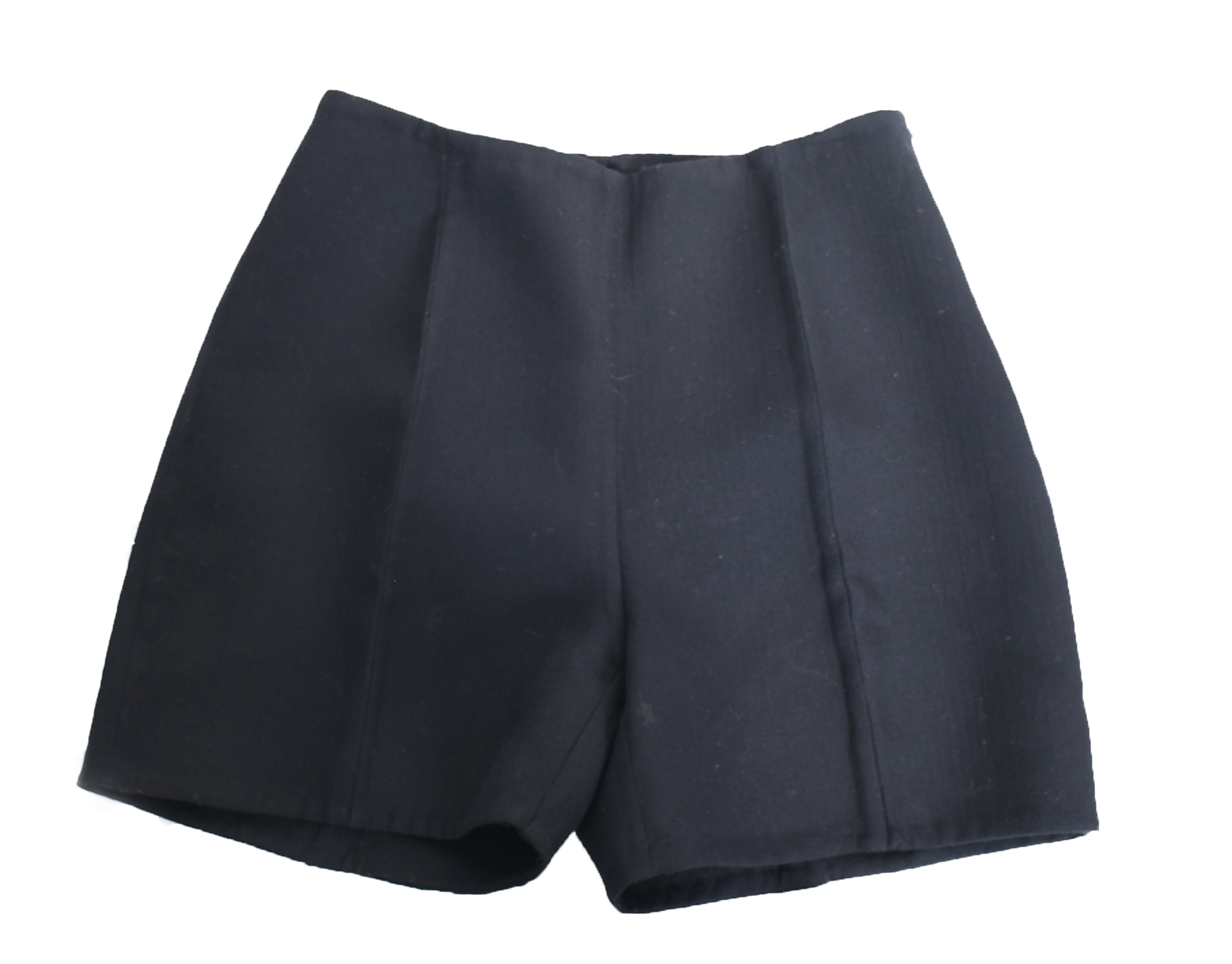 Prada White Cotton Poplin Blouse and Prada Black Wool Shorts
