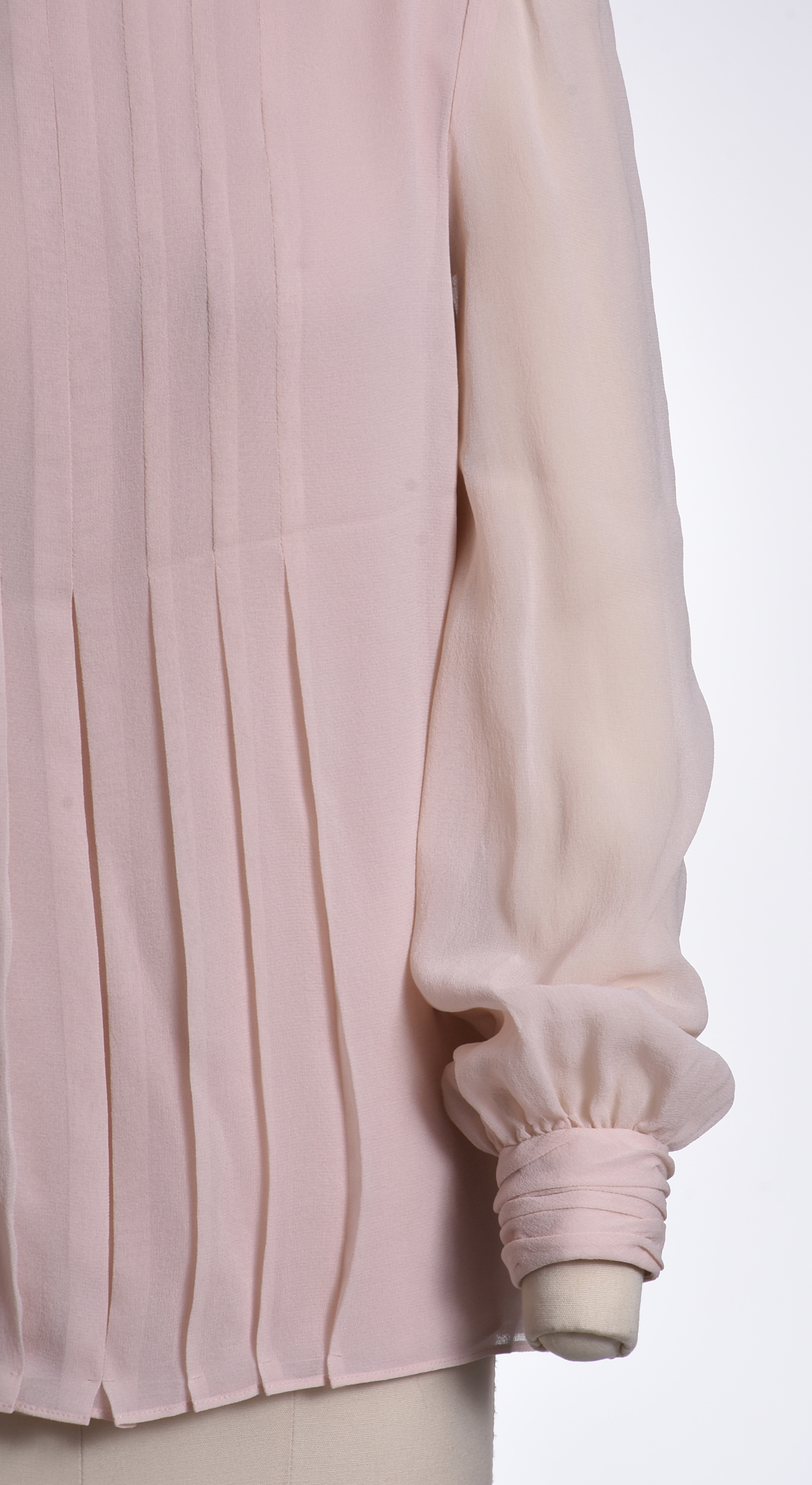 Tory Burch Silk Blouses in Pale Petal Pink and Peacock Blue