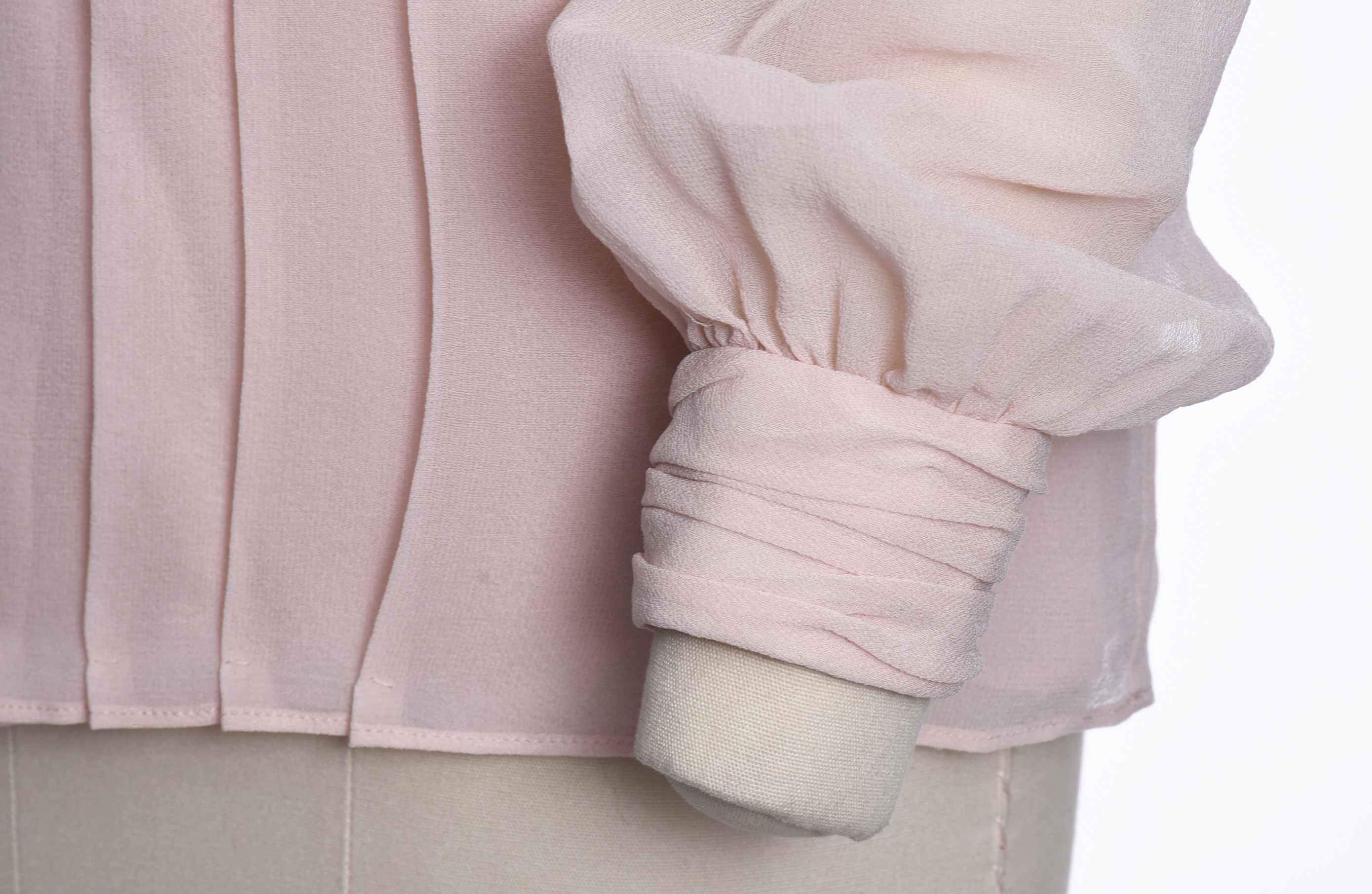 Tory Burch Silk Blouses in Pale Petal Pink and Peacock Blue