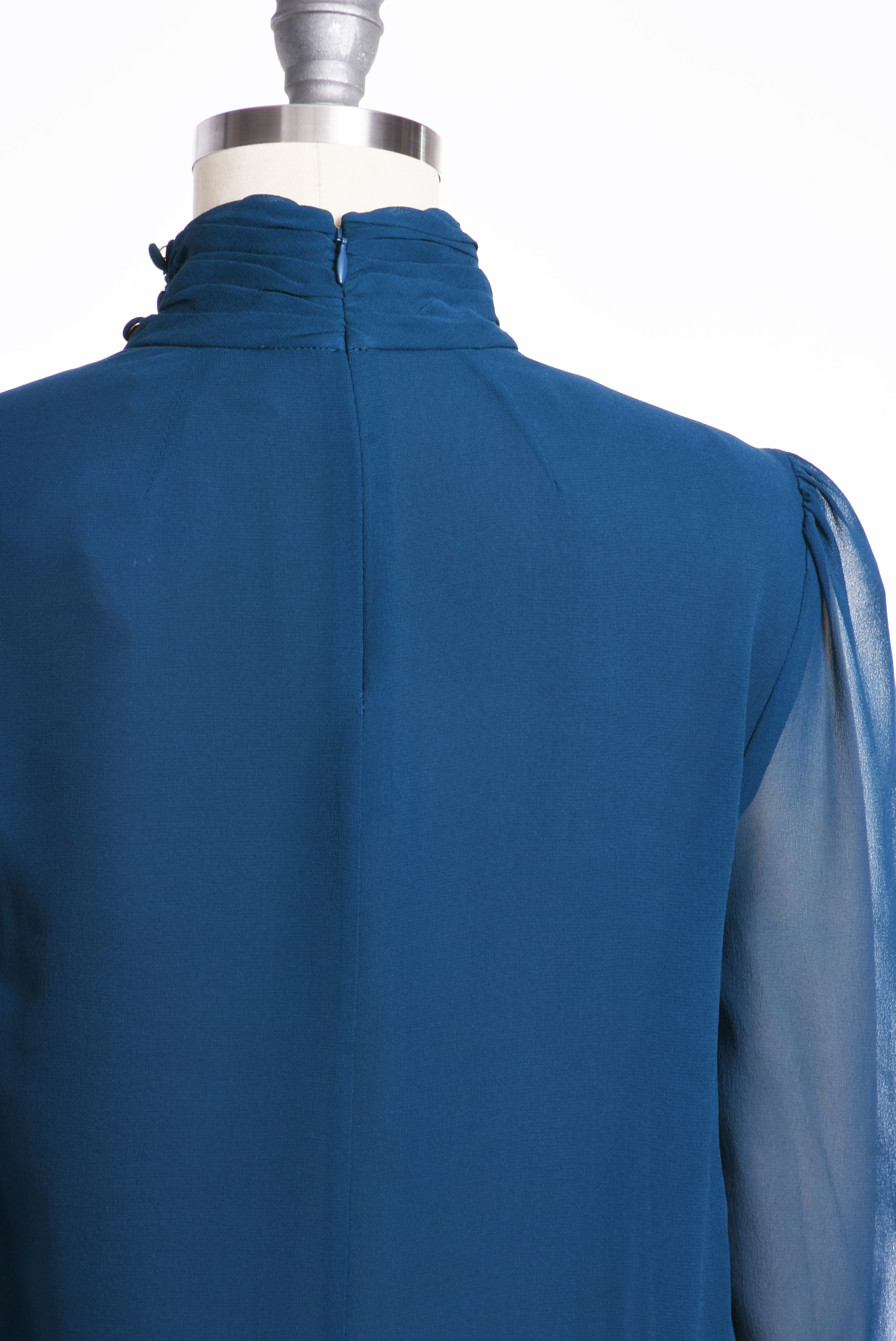 Tory Burch Silk Blouses in Pale Petal Pink and Peacock Blue