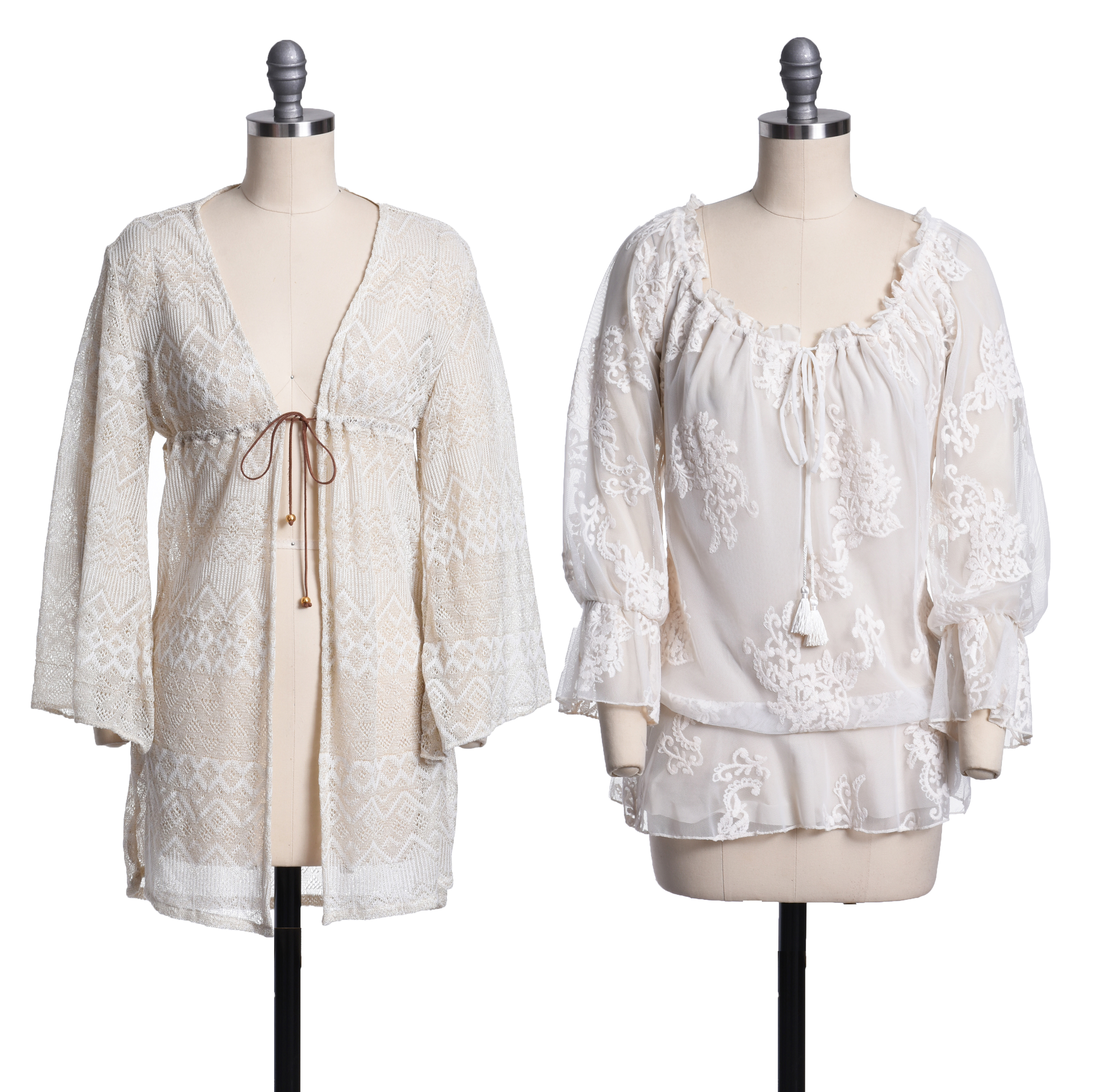 PilyQ Cardigan Top and Elaua Kattau Peasant Top