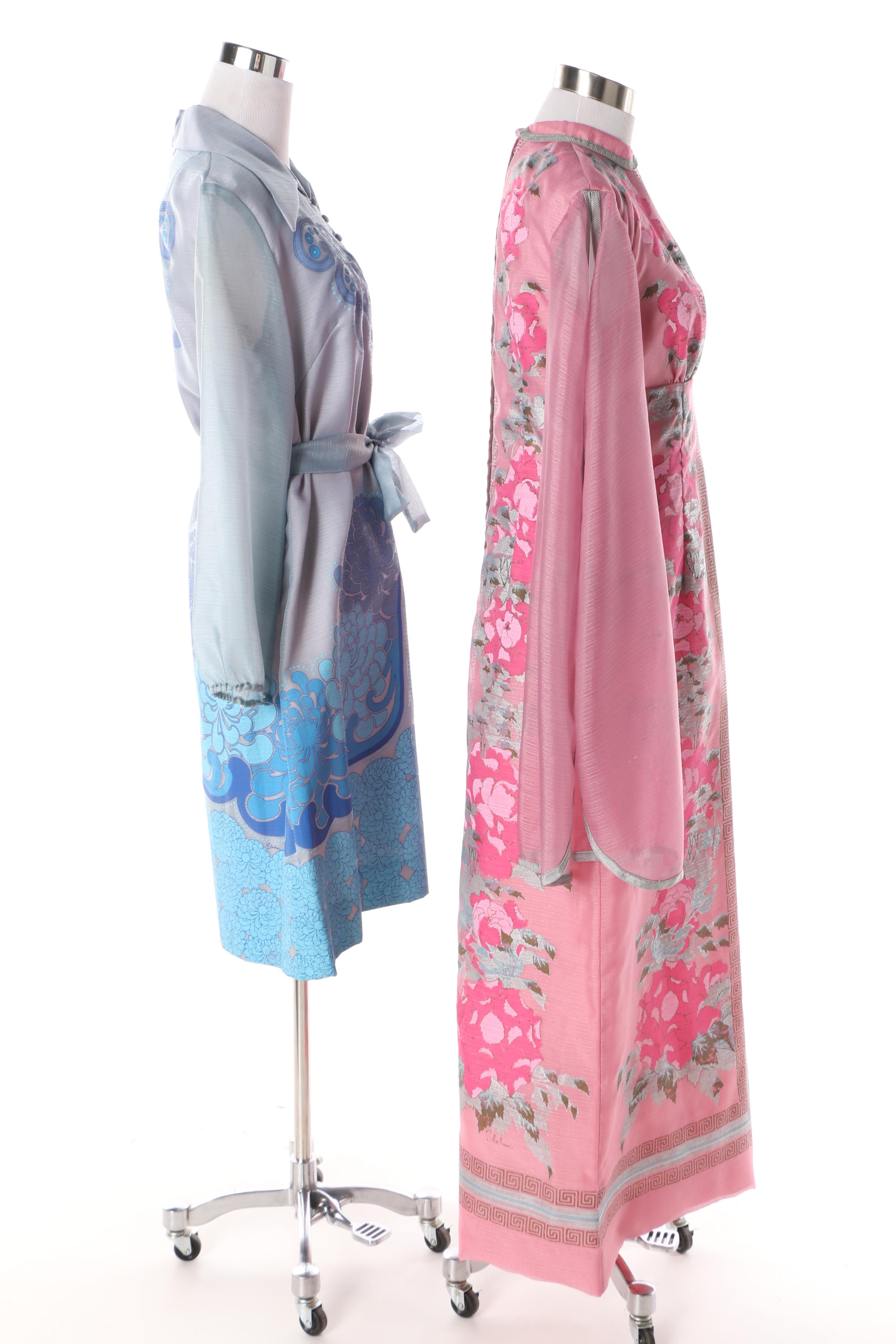 1960s Alfred Shaheen Hand-Stenciled Dresses