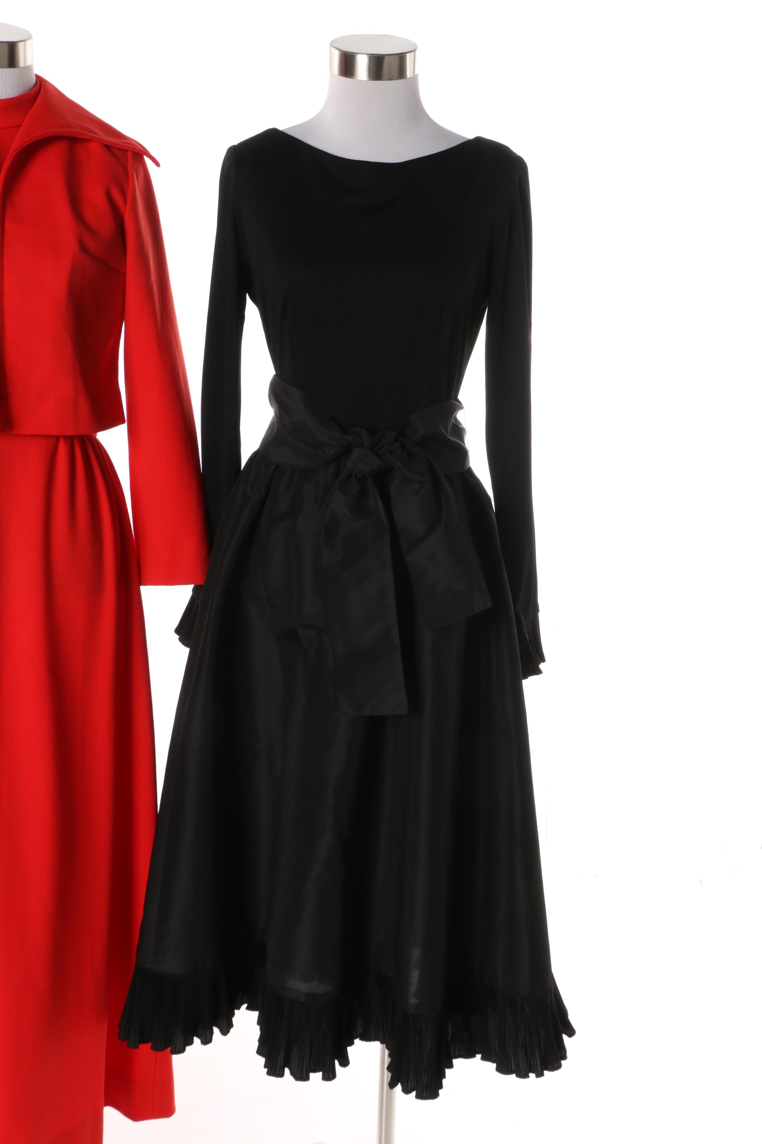 Vintage Ghost and Neiman Marcus Knit and Silk Dresses with Other Red Maxi Dress