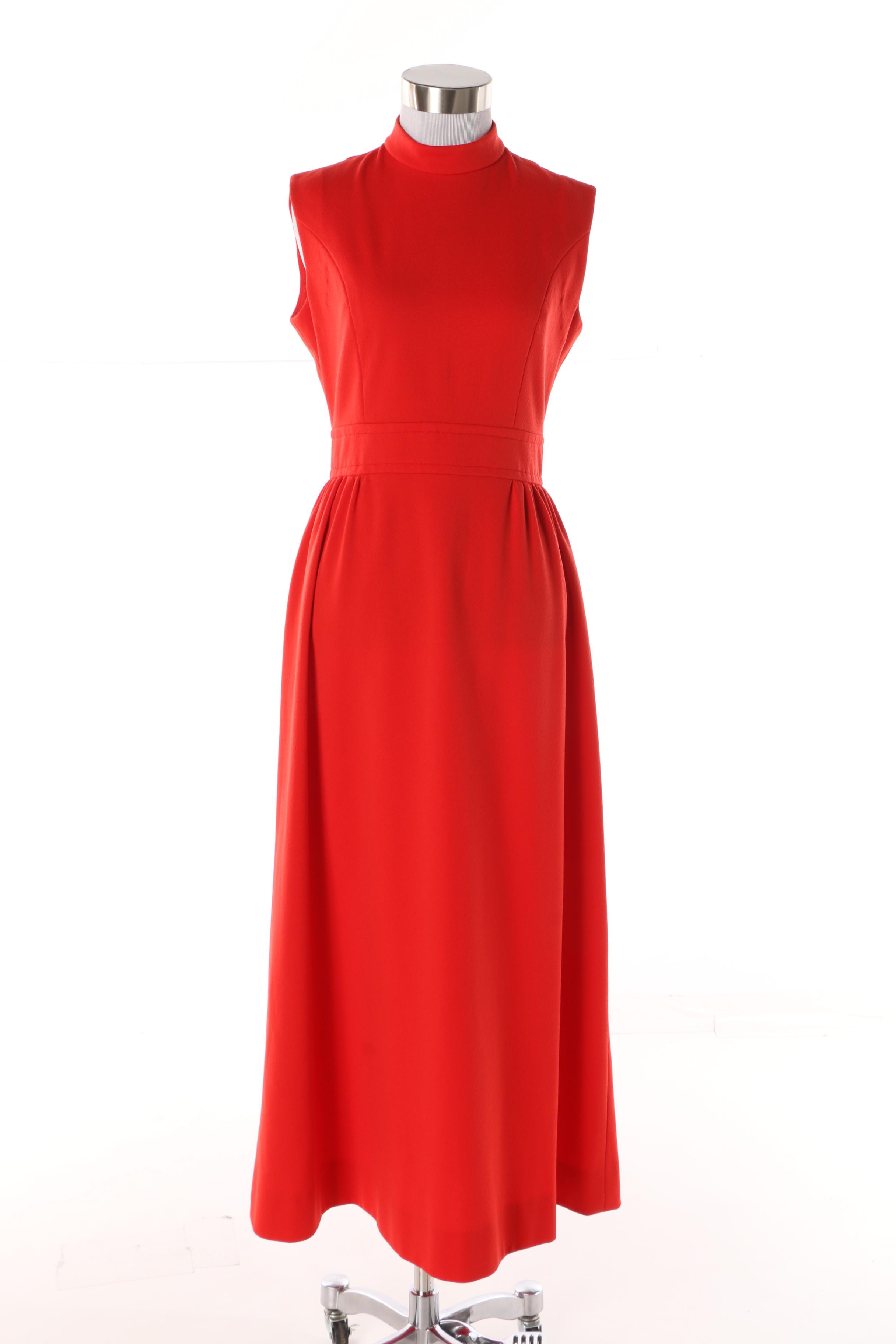 Vintage Ghost and Neiman Marcus Knit and Silk Dresses with Other Red Maxi Dress