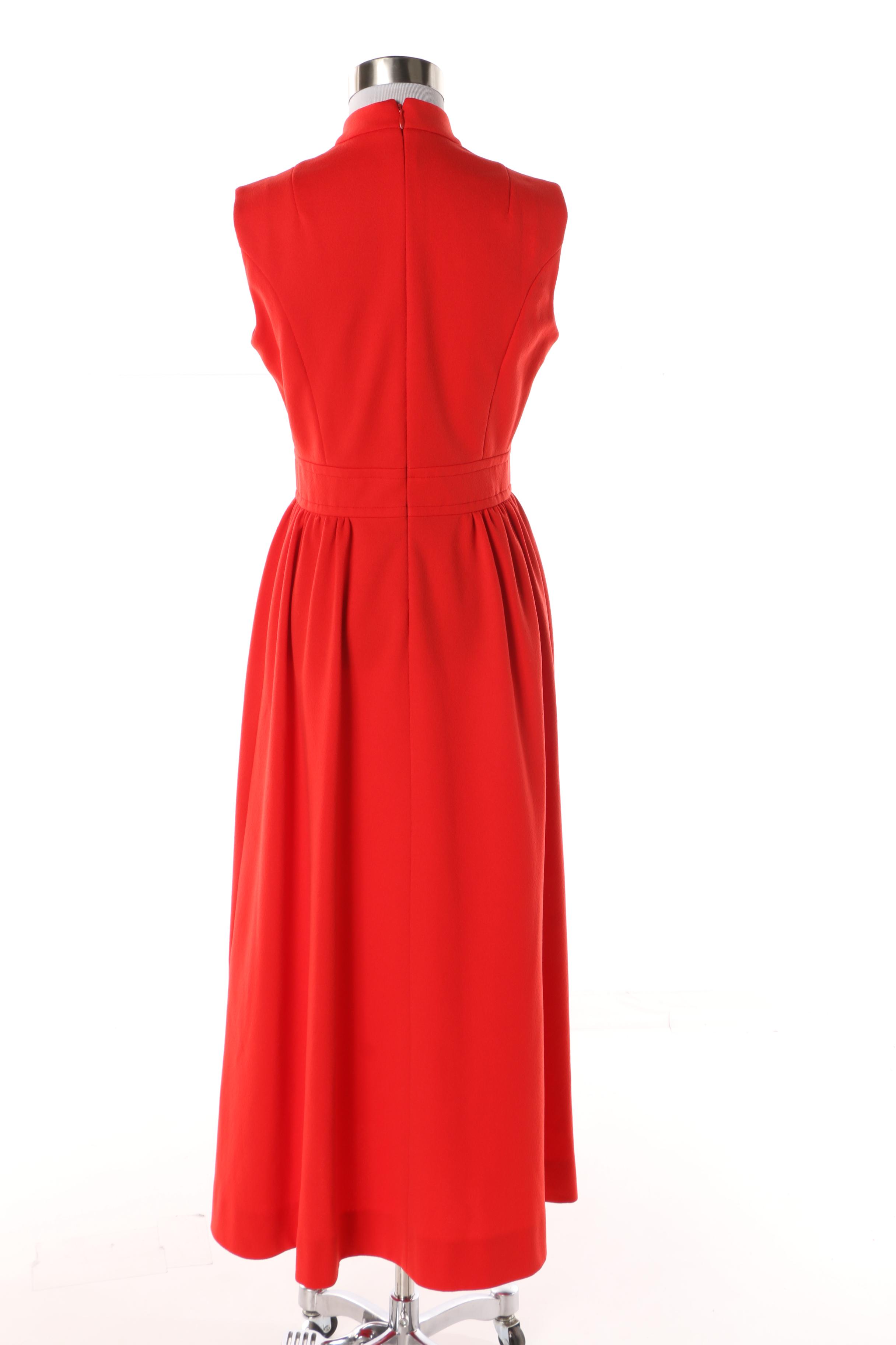 Vintage Ghost and Neiman Marcus Knit and Silk Dresses with Other Red Maxi Dress