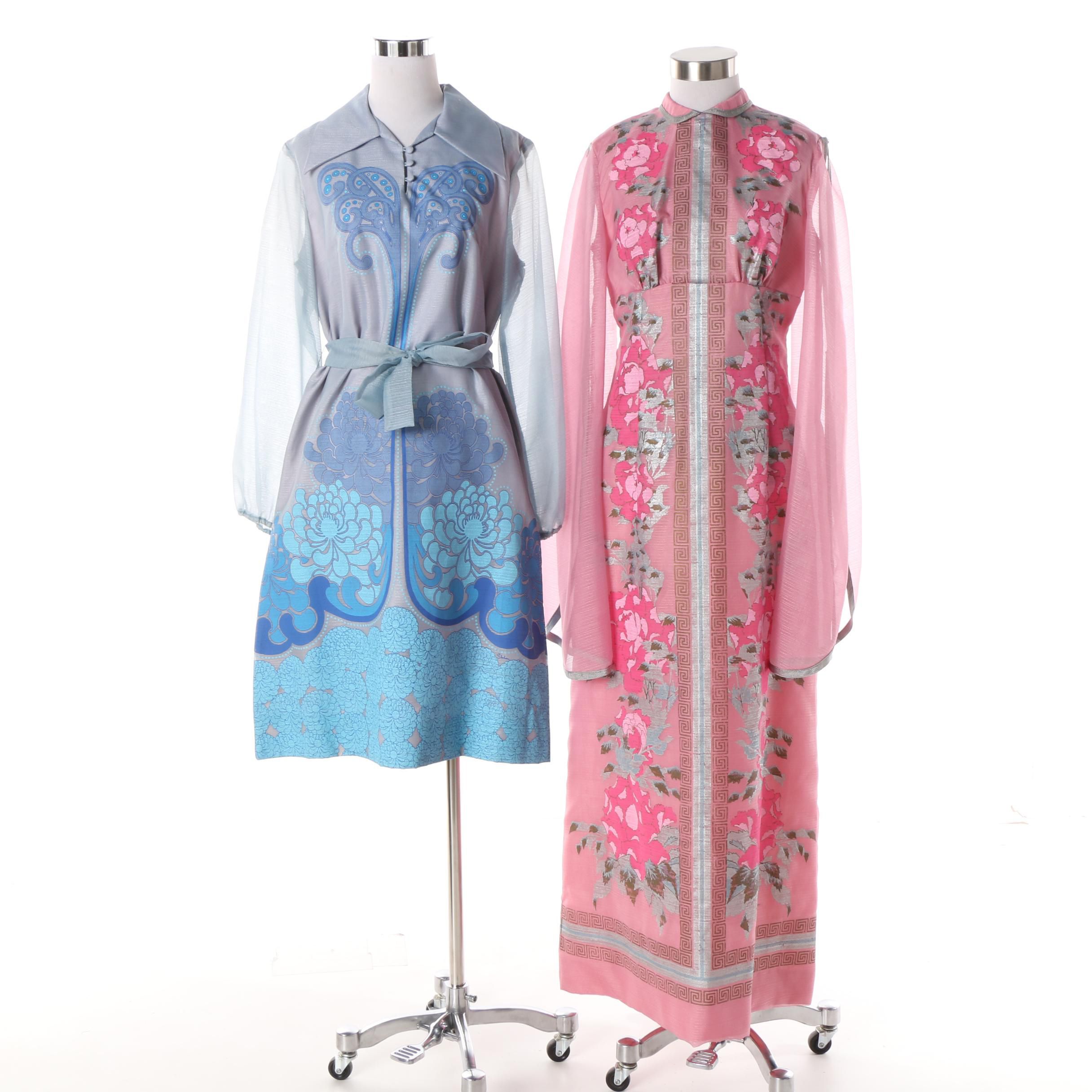 1960s Alfred Shaheen Hand-Stenciled Dresses
