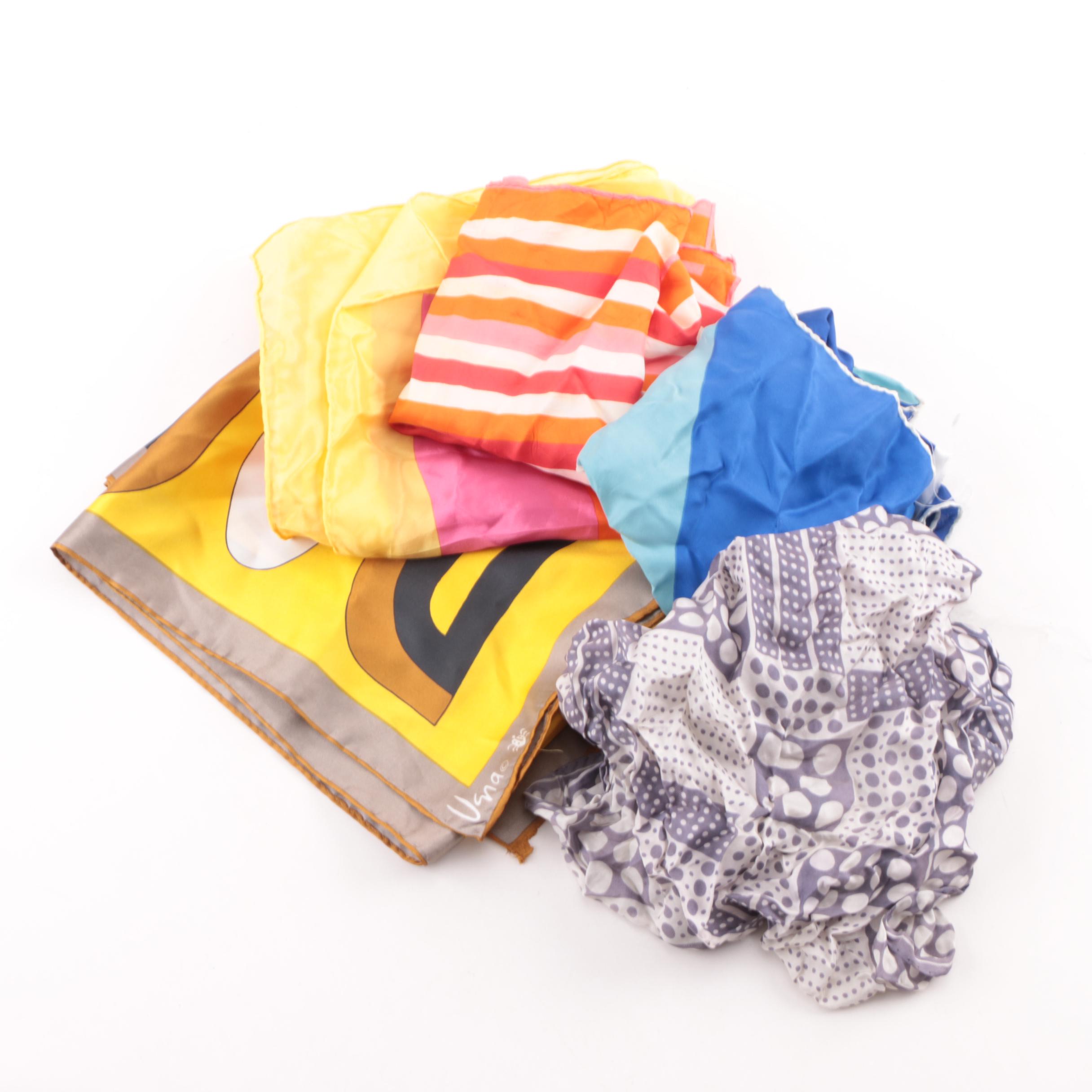 Isaac Mizrahi and Vera Neumann Silk Fashion Scarves