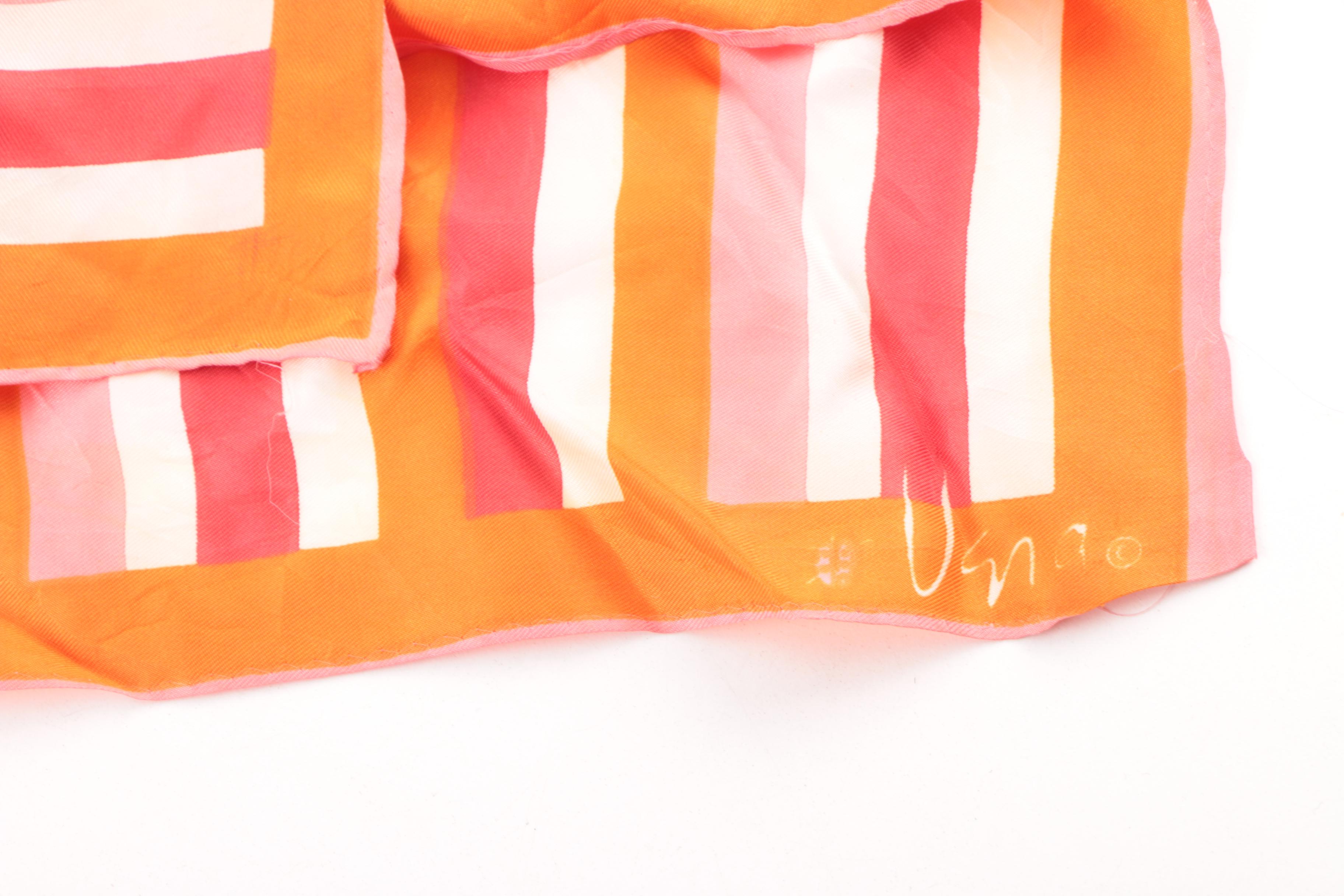 Isaac Mizrahi and Vera Neumann Silk Fashion Scarves