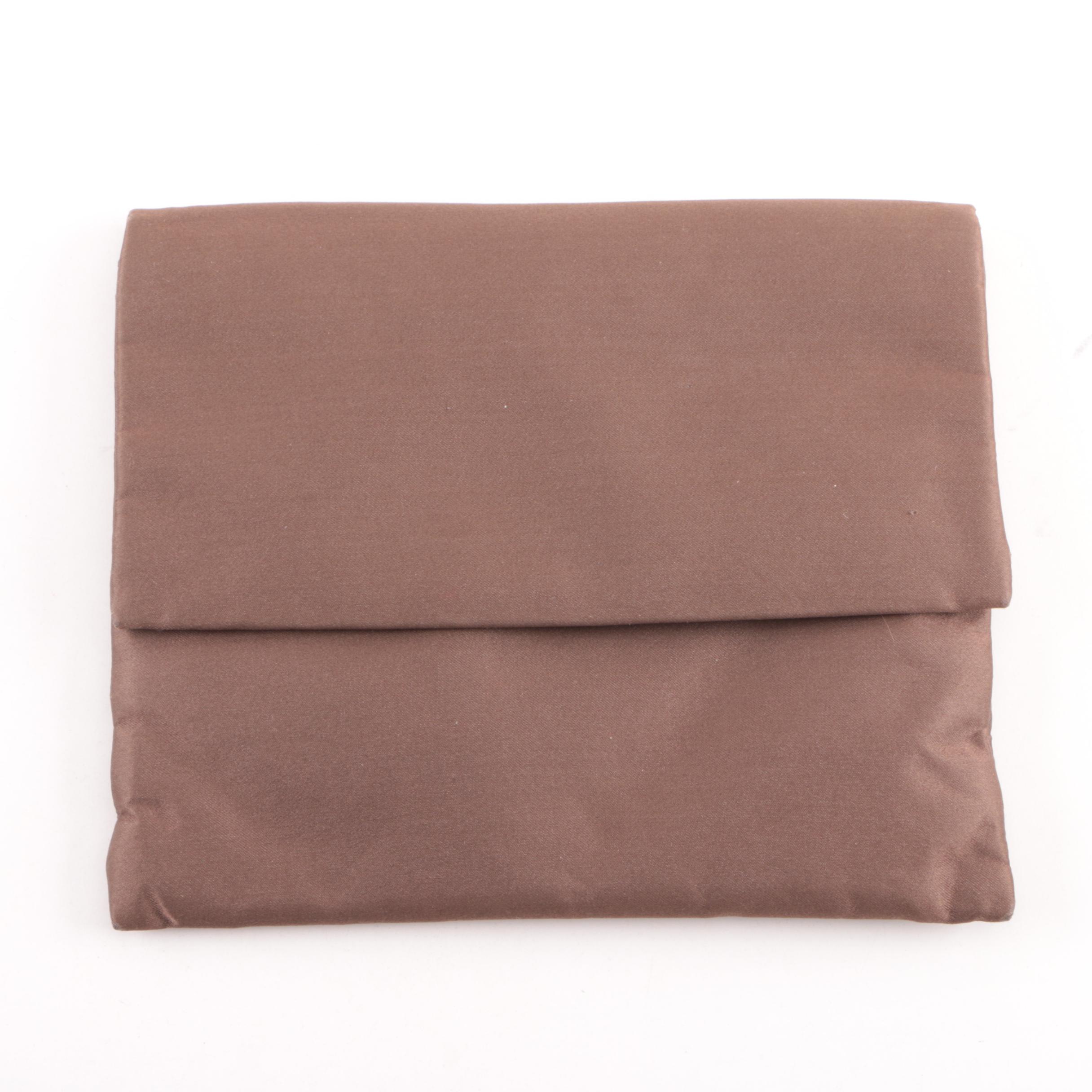 Vintage Koret Taupe and Beige Silk Evening Clutches