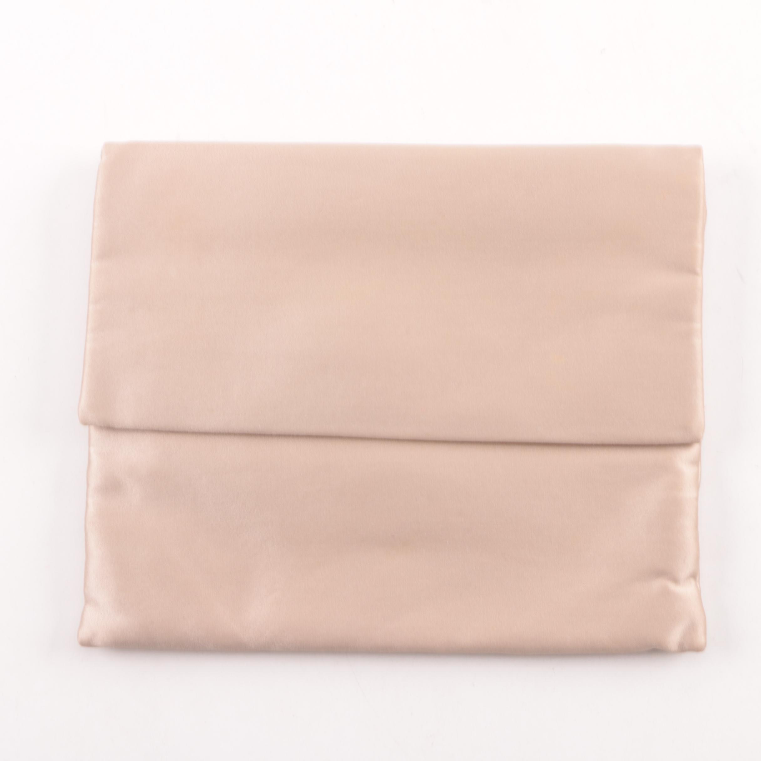 Vintage Koret Taupe and Beige Silk Evening Clutches