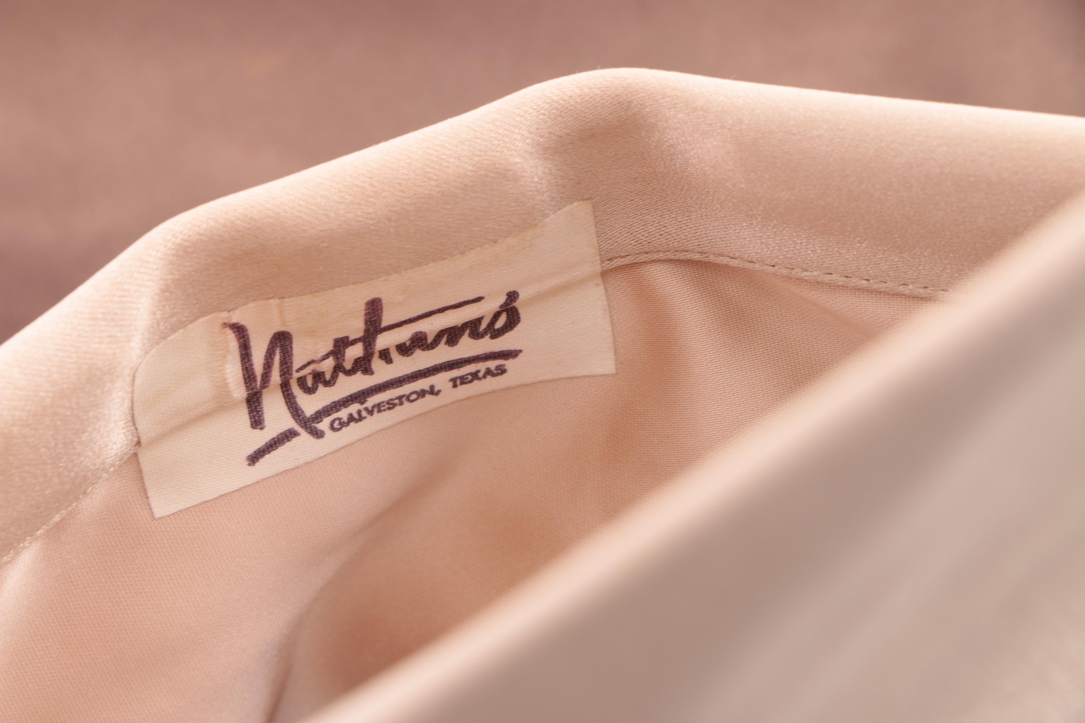 Vintage Koret Taupe and Beige Silk Evening Clutches