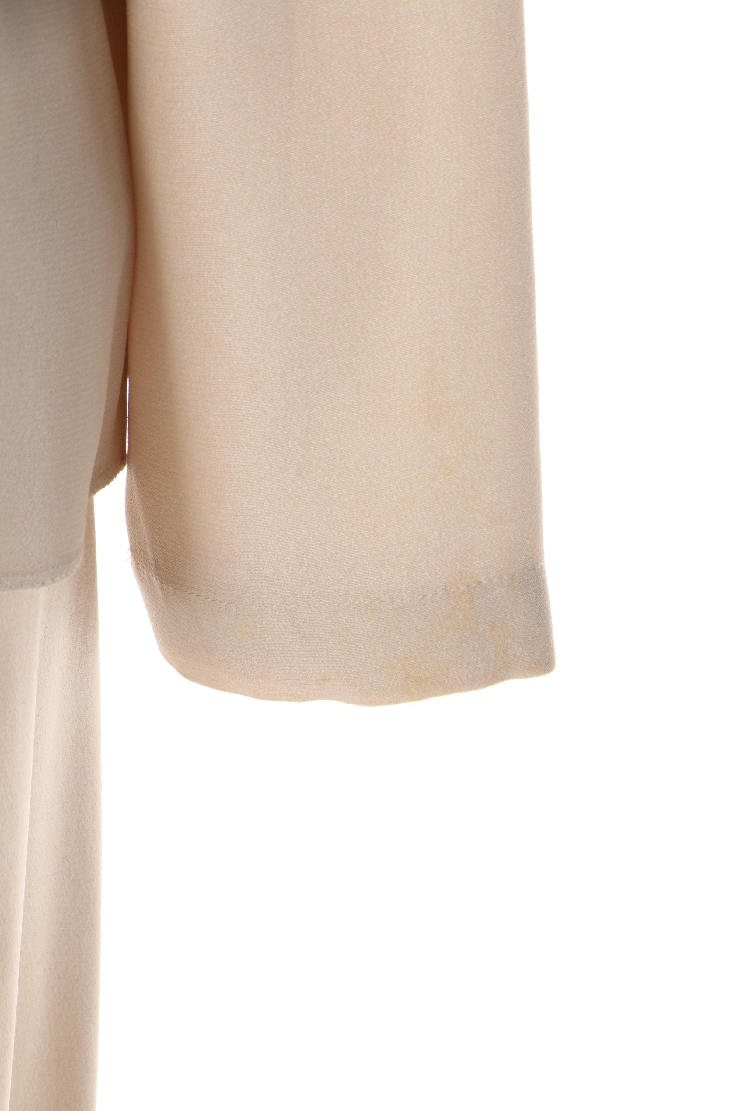 Women's 1980s Vintage Peter Cohen Ivory Sateen Pantsuit