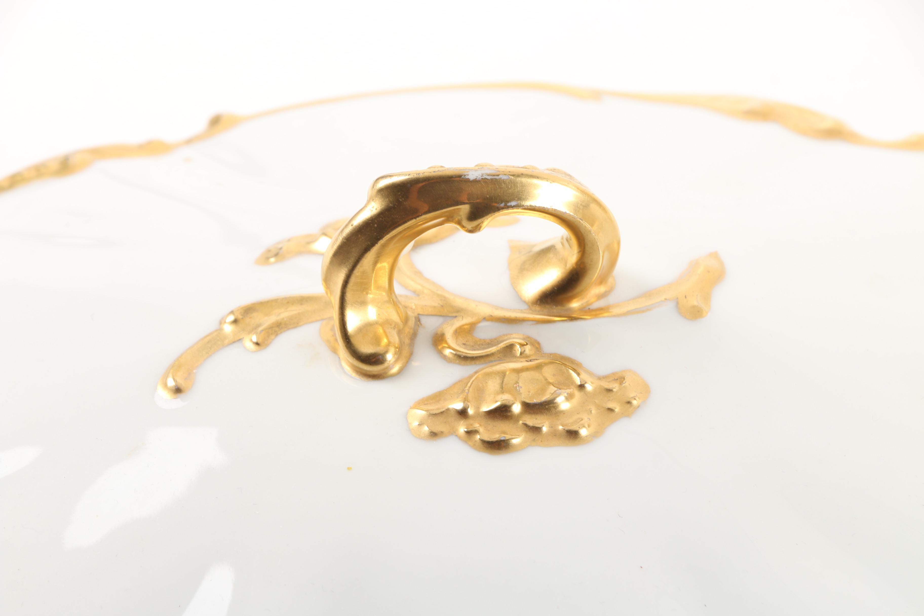 1908-11 Pouyat Porcelain Bowl with Planter and Steubenville Platter