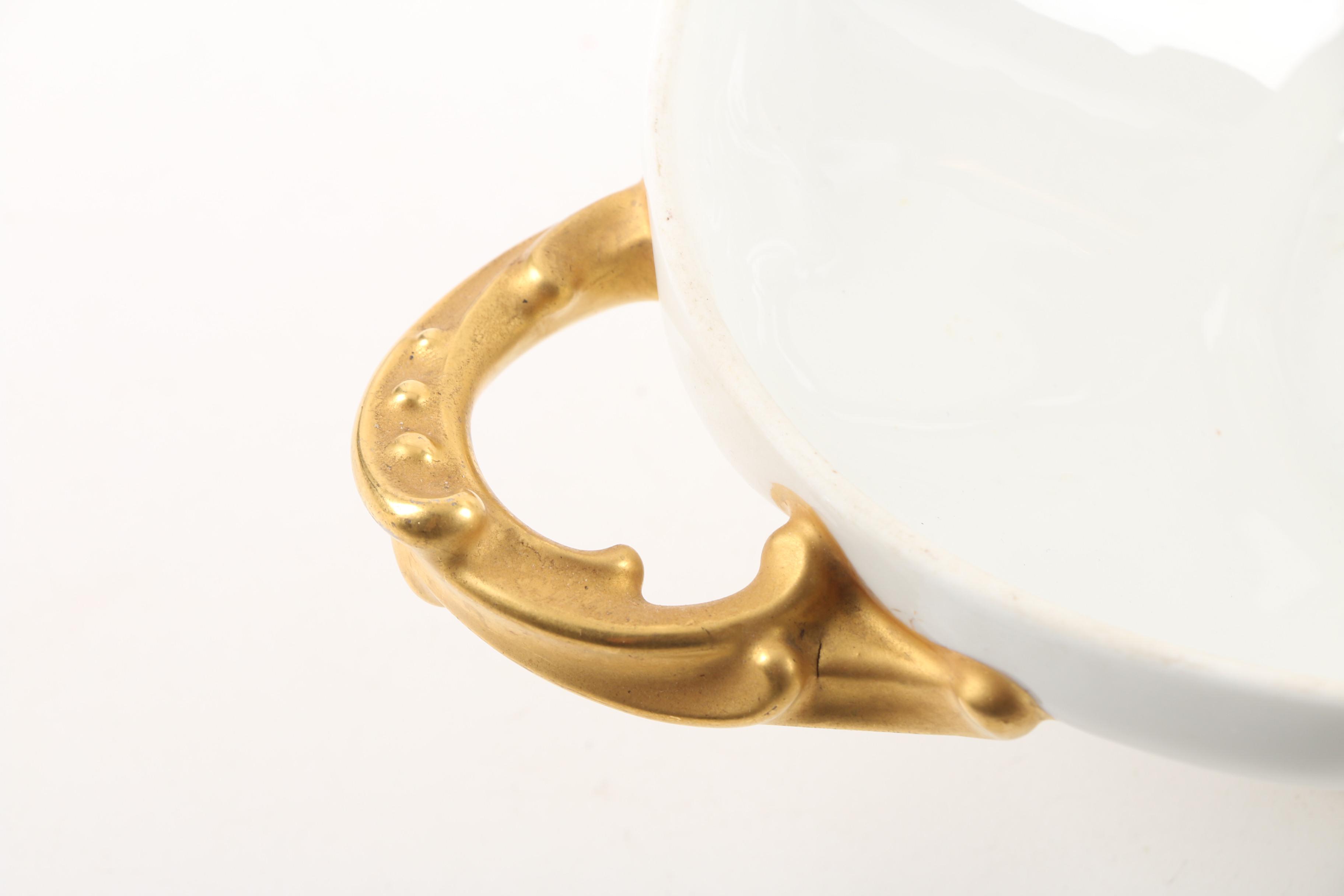 1908-11 Pouyat Porcelain Bowl with Planter and Steubenville Platter