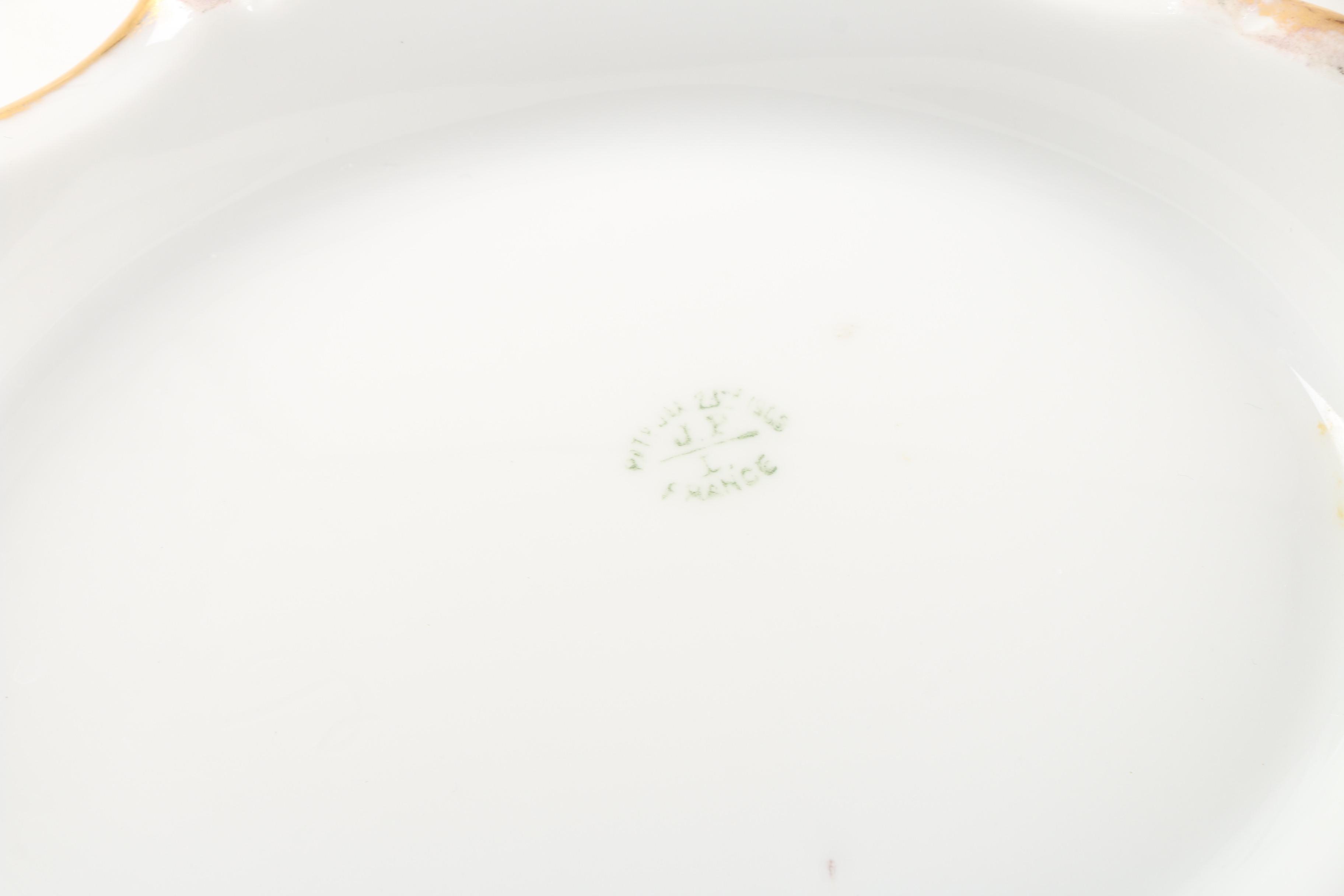 1908-11 Pouyat Porcelain Bowl with Planter and Steubenville Platter