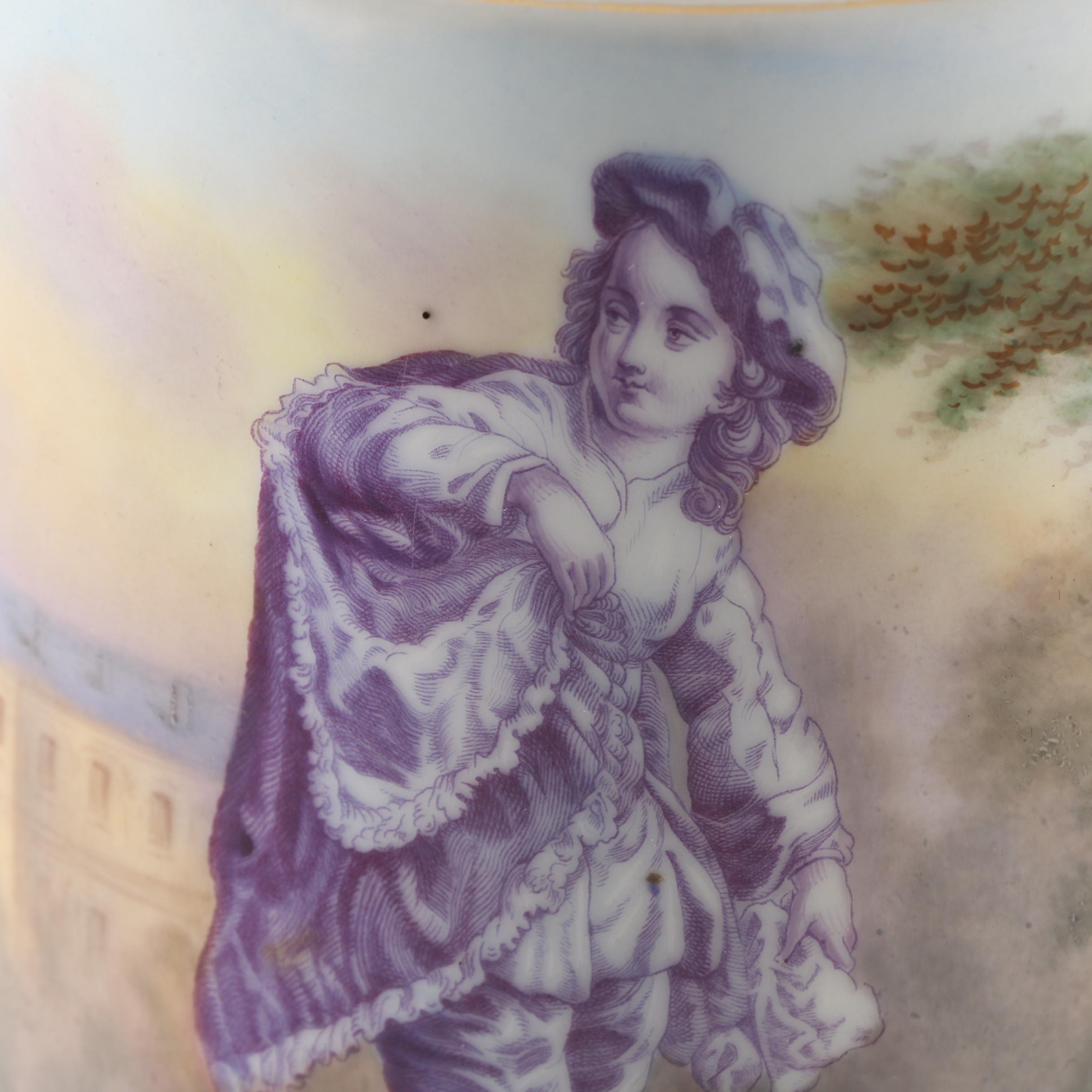 1908-11 Pouyat Porcelain Bowl with Planter and Steubenville Platter