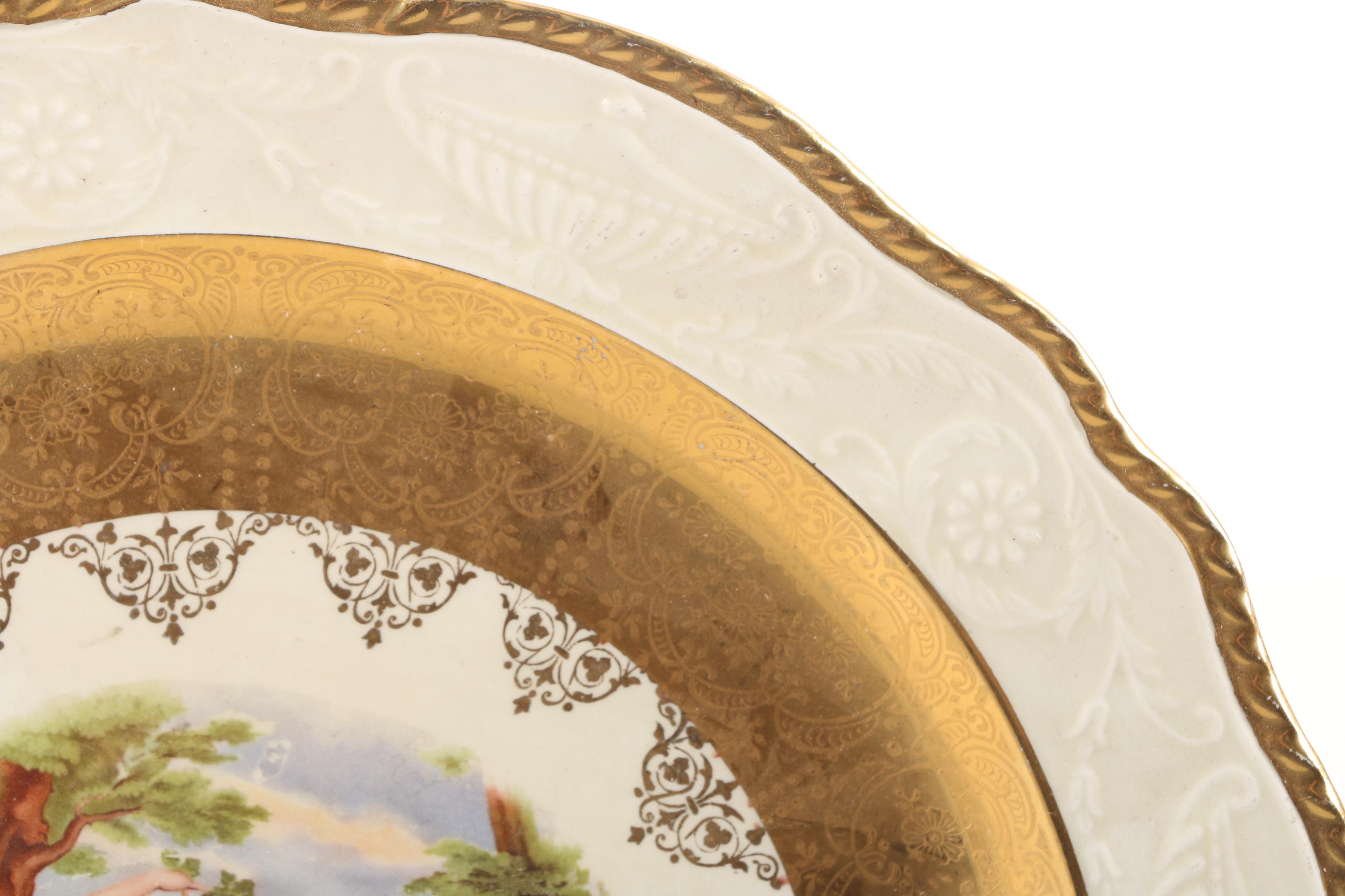 1908-11 Pouyat Porcelain Bowl with Planter and Steubenville Platter