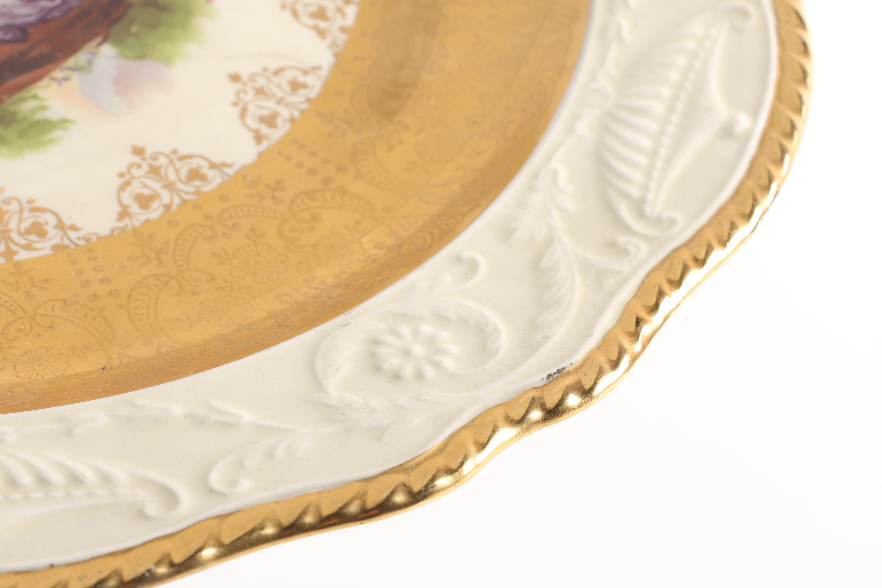 1908-11 Pouyat Porcelain Bowl with Planter and Steubenville Platter