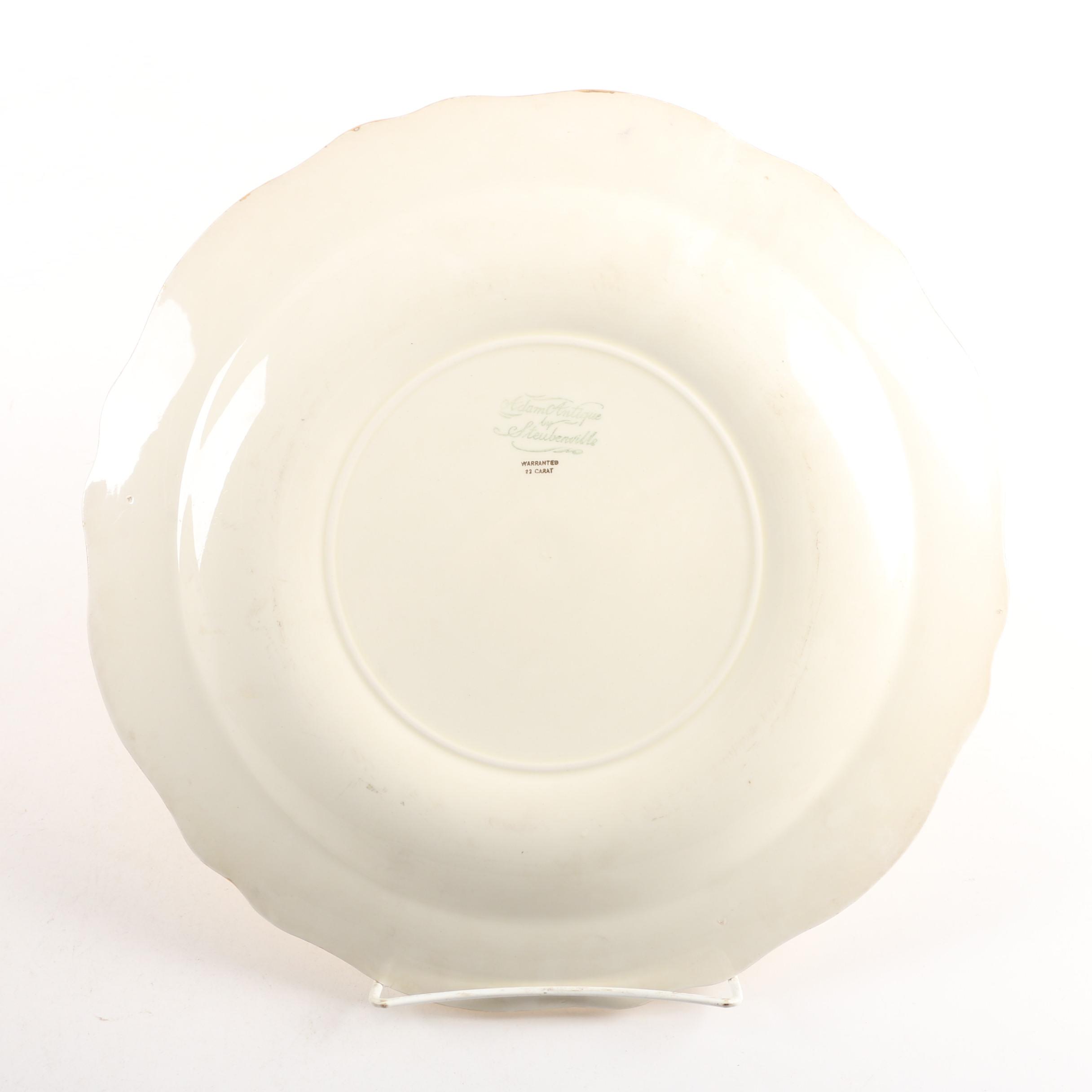 1908-11 Pouyat Porcelain Bowl with Planter and Steubenville Platter