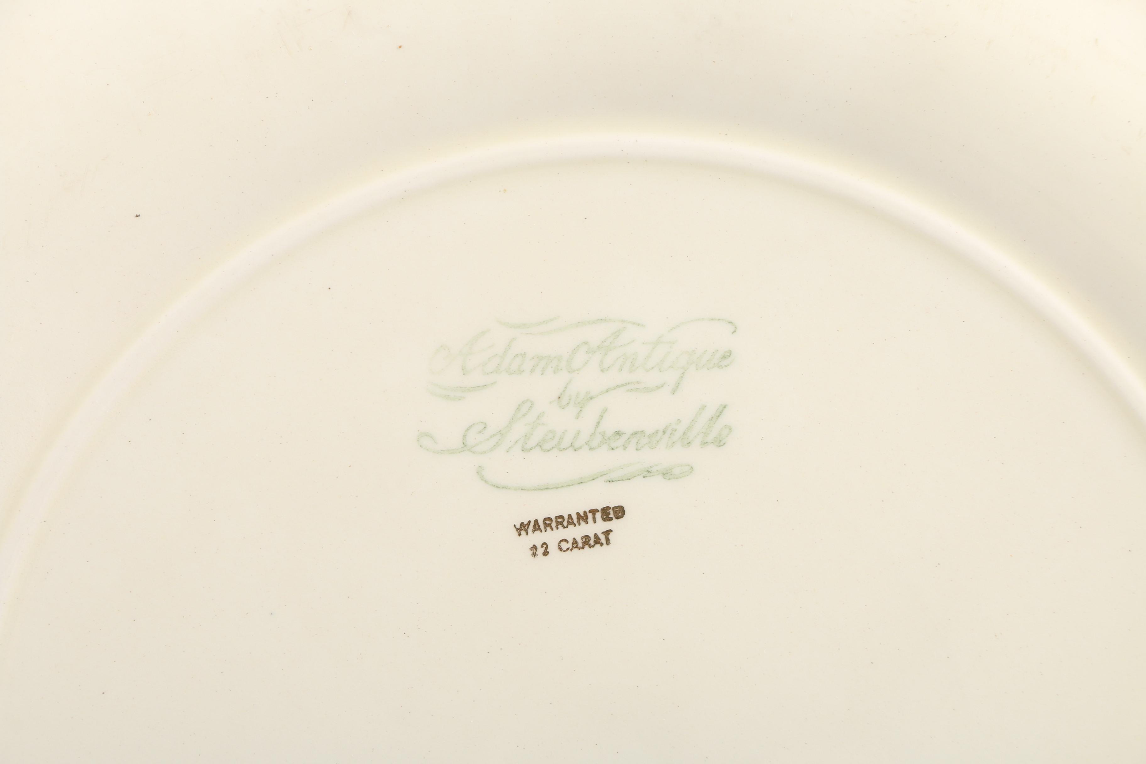 1908-11 Pouyat Porcelain Bowl with Planter and Steubenville Platter