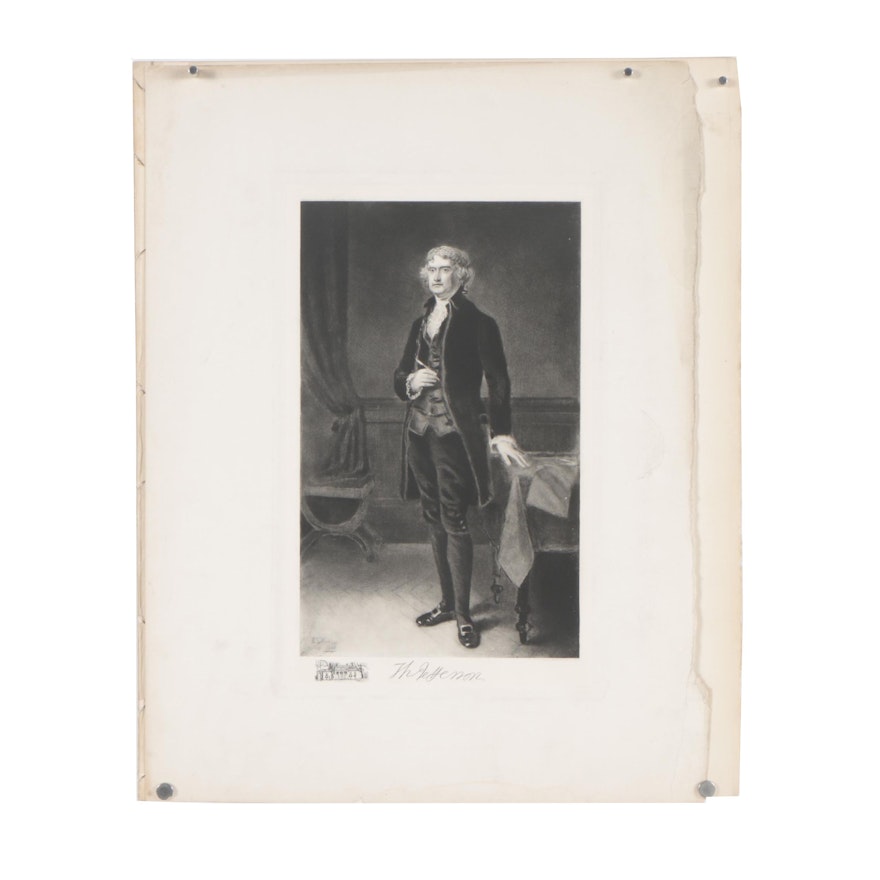 White House Gallery Photogravure and Biography of Thomas Jefferson