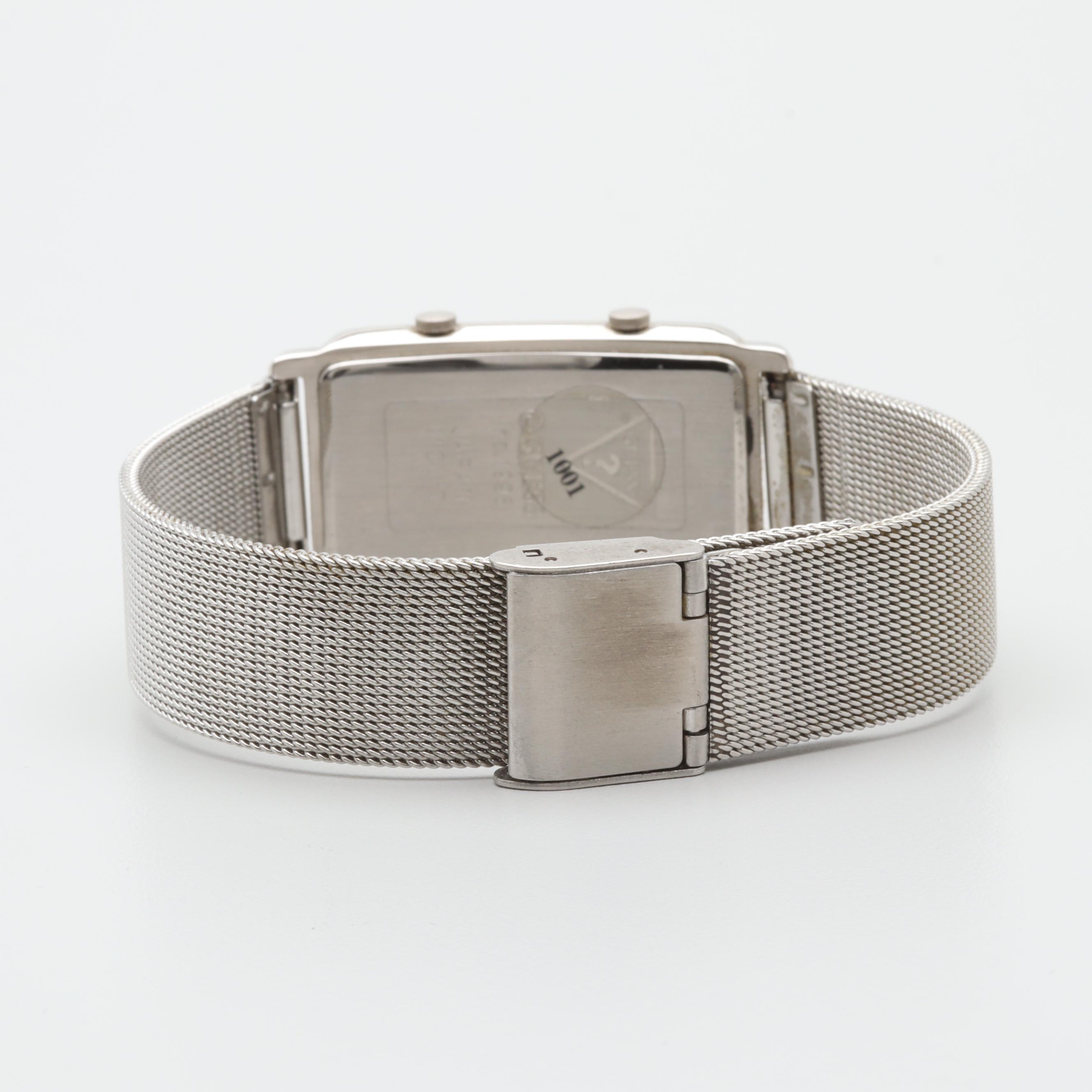 Guess Stainless Steel Dual Time Watch