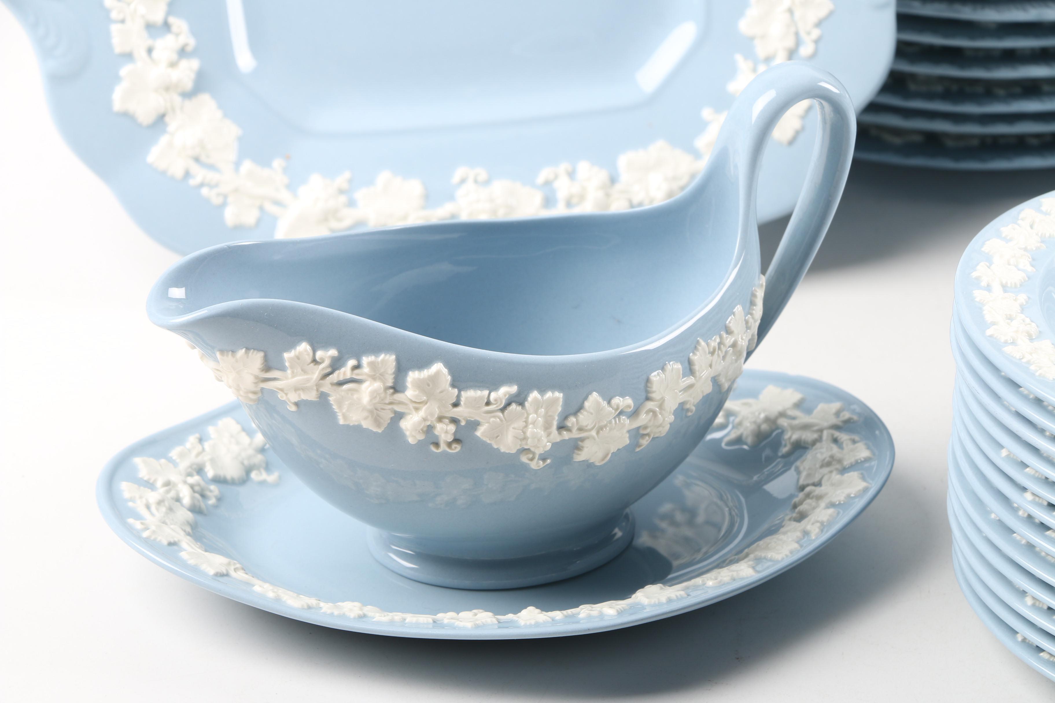 Vintage Wedgwood Embossed Queen's Ware Dinnerware