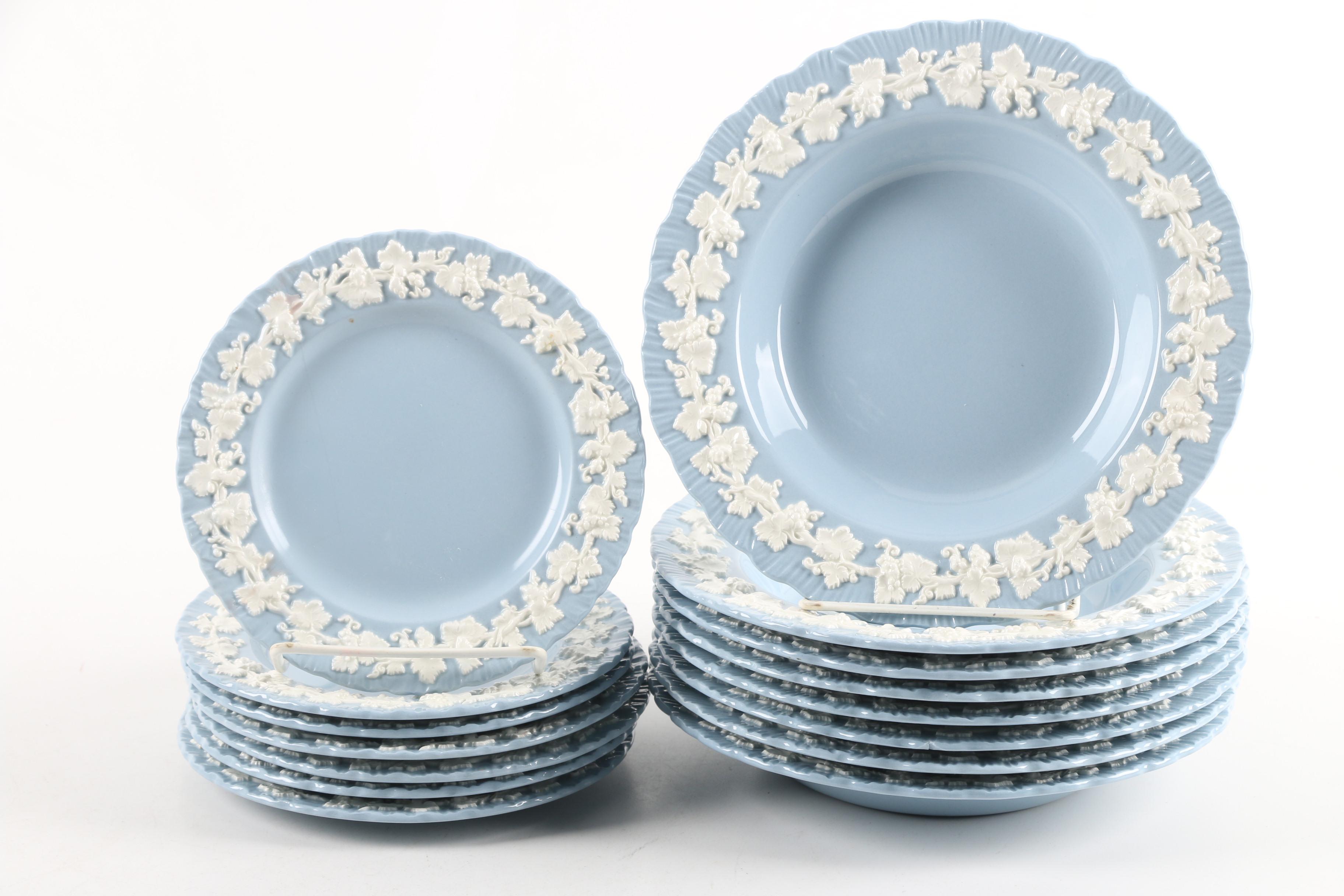 Vintage Wedgwood Embossed Queen's Ware Dinnerware