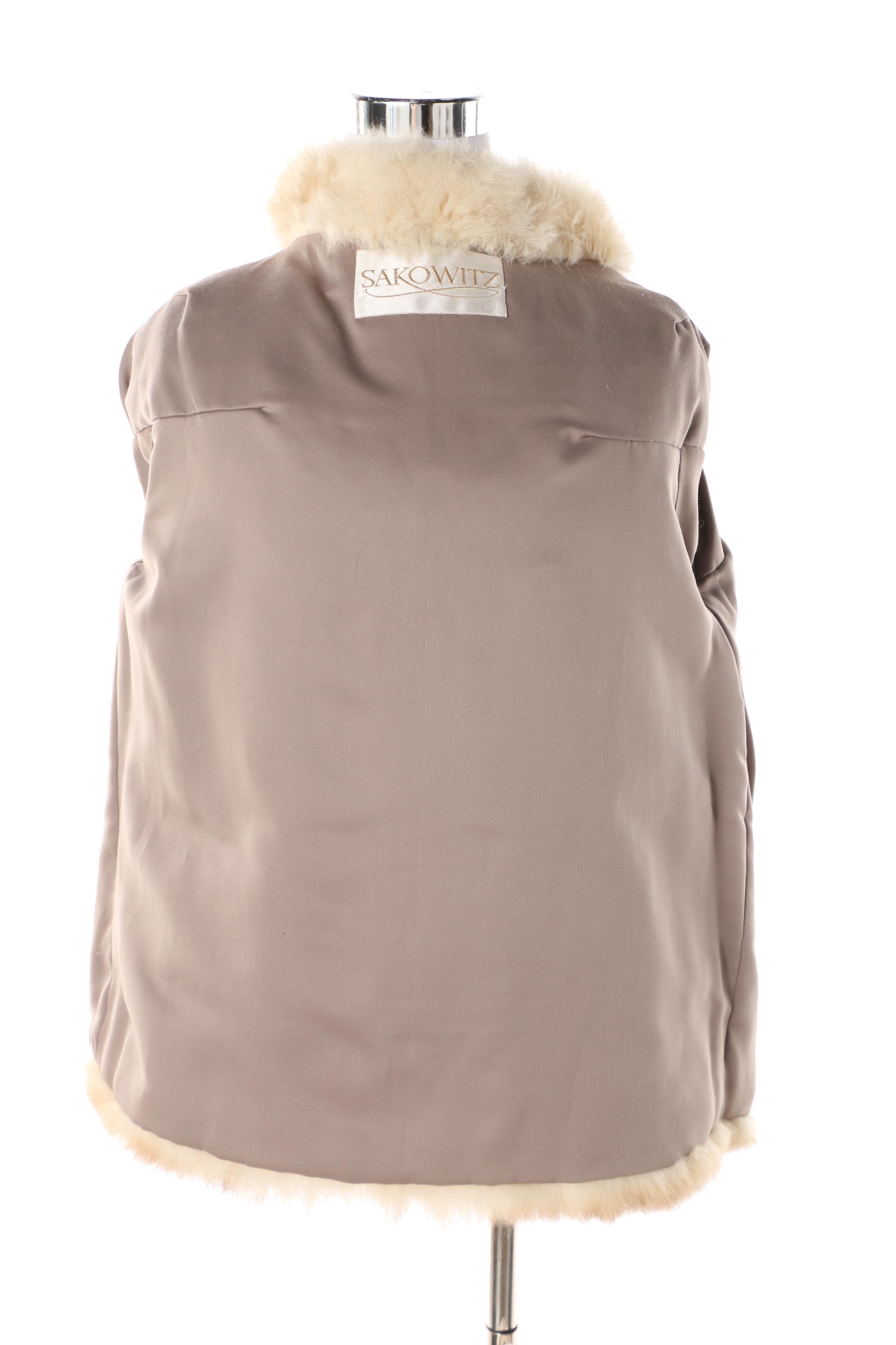 Women's 1970s Vintage Sakowitz Furs Opossum Fur Coat