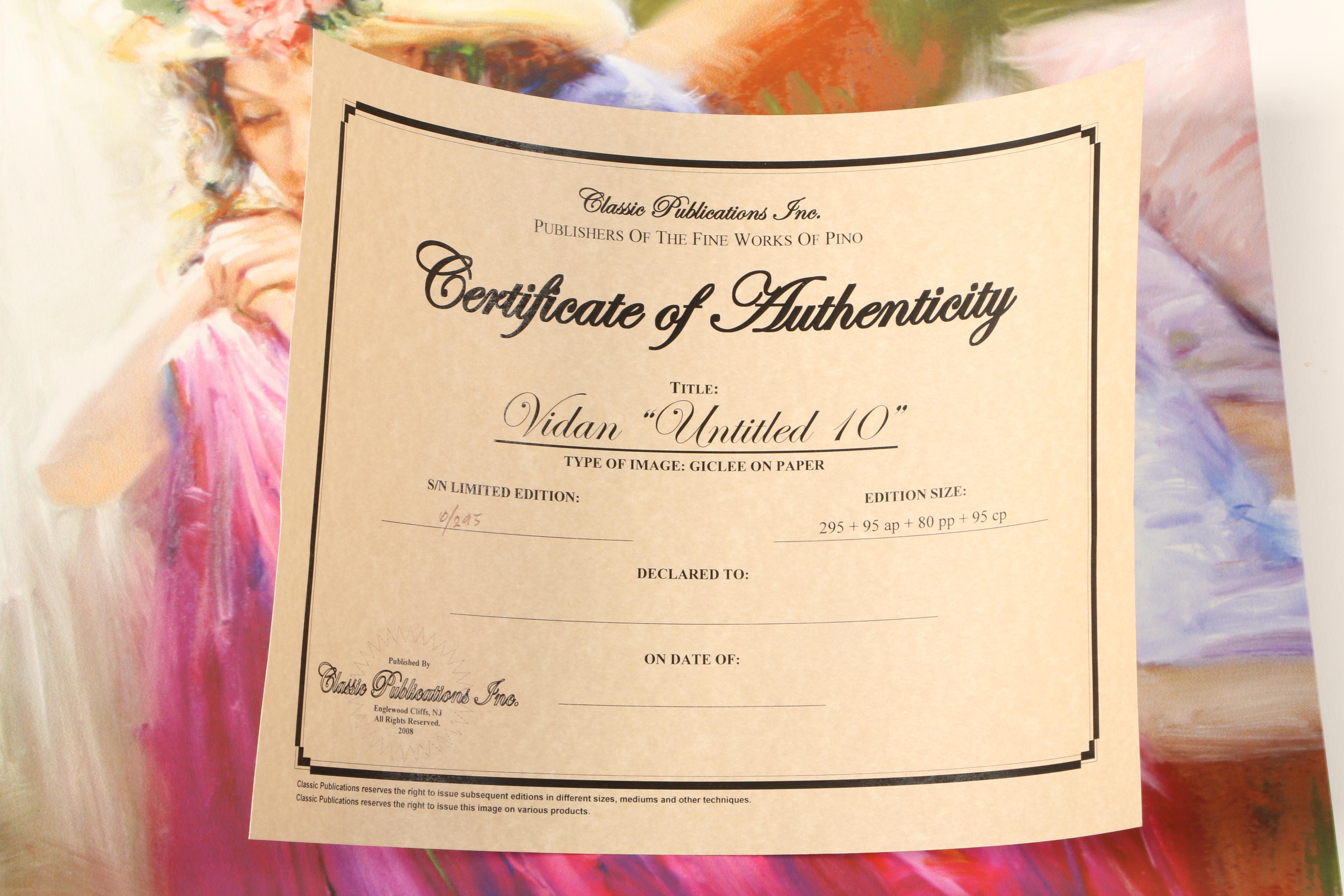 Vidan Limited Edition Giclée "Untitled 10"