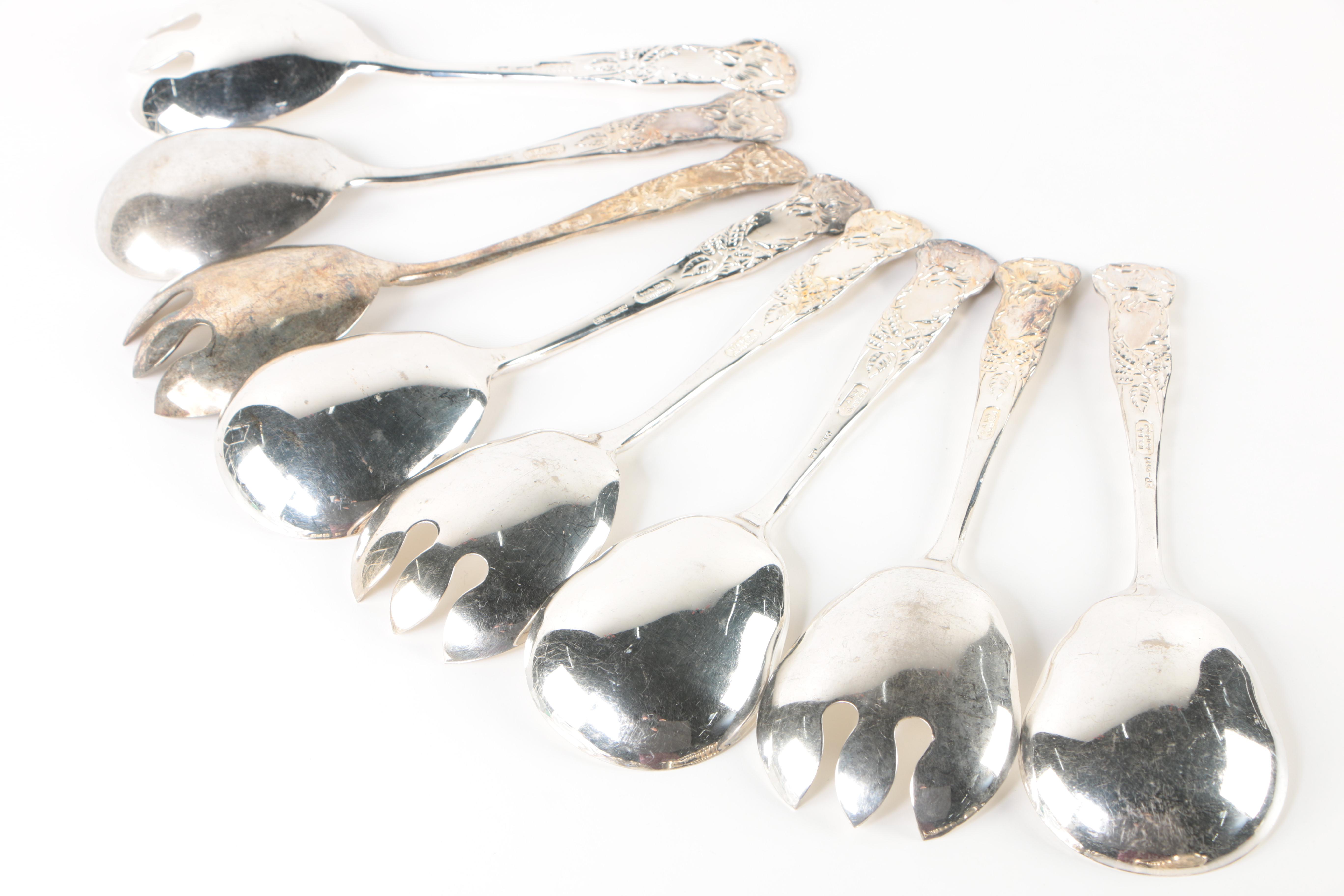 Silver Plate Serving Utensils featuring Godinger Silver Art Co.