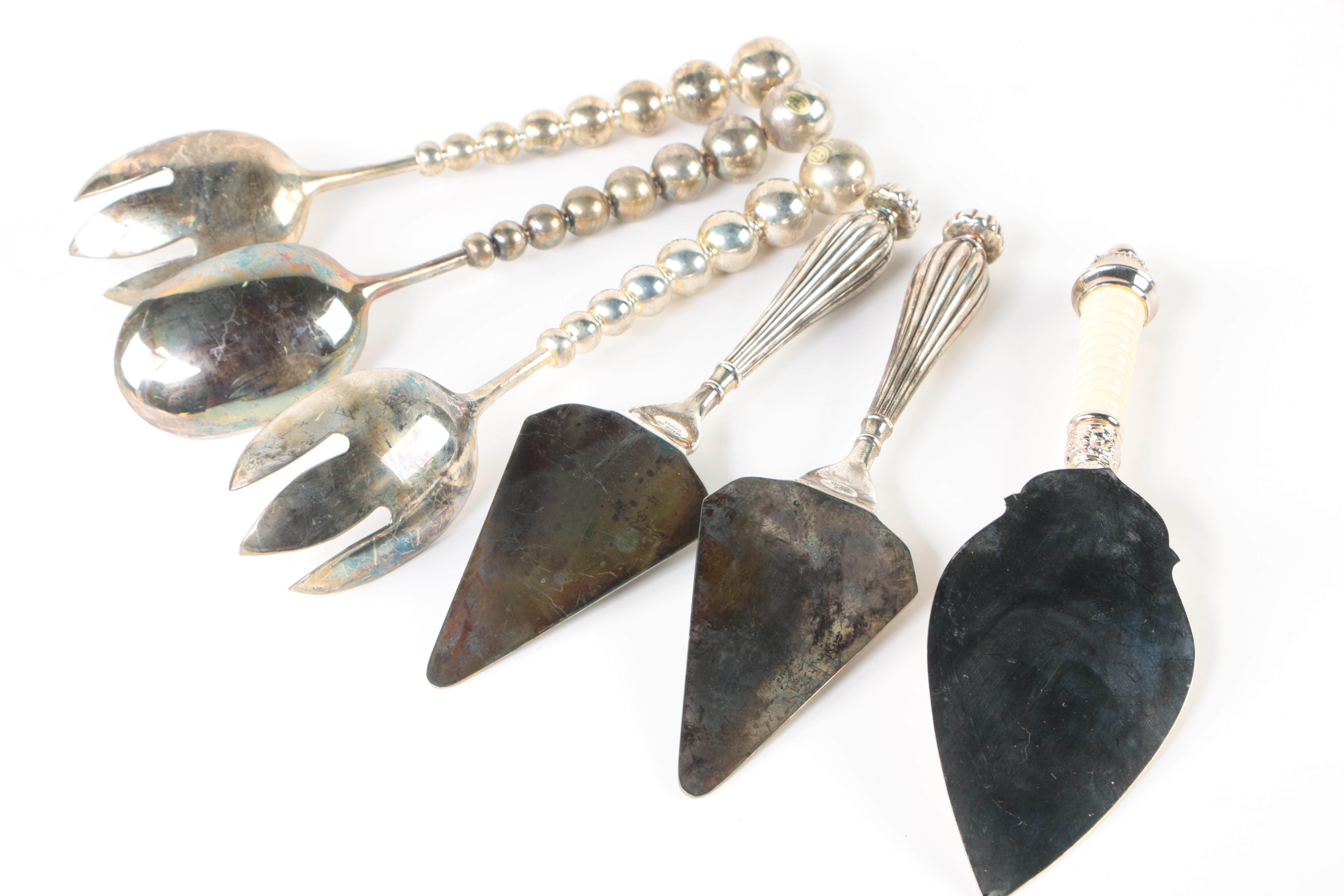 Silver Plate Serving Utensils featuring Godinger Silver Art Co.