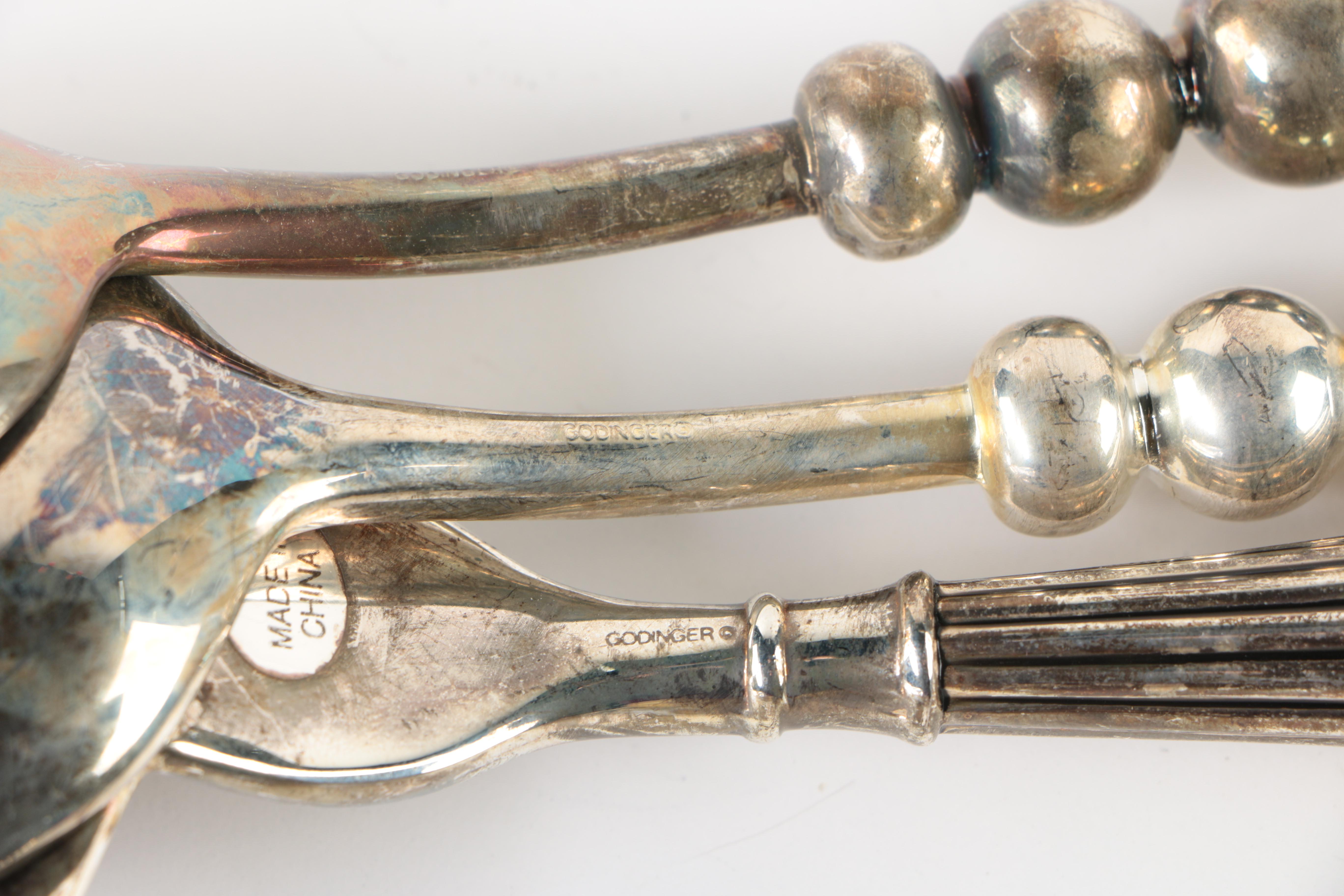 Silver Plate Serving Utensils featuring Godinger Silver Art Co.