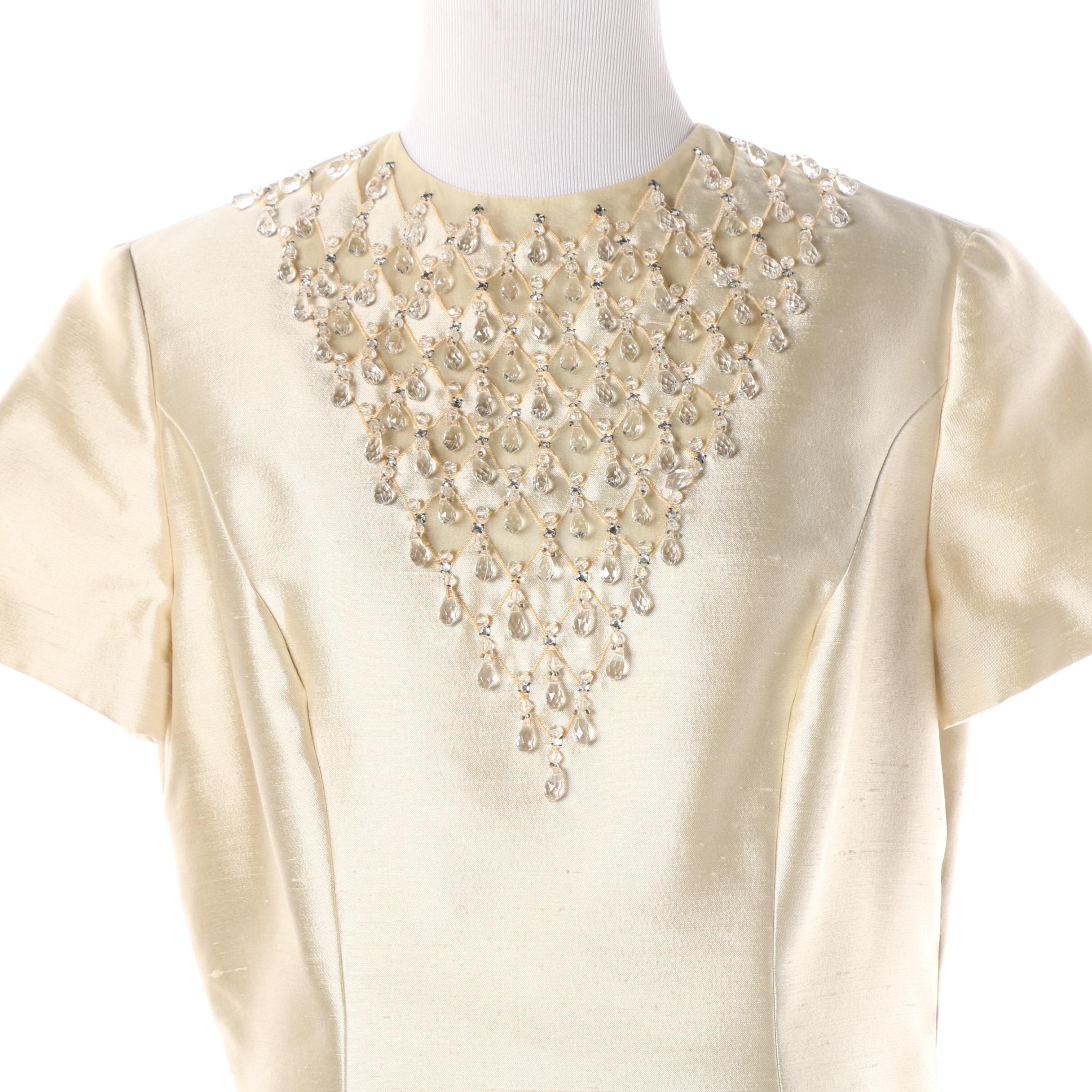 Women's 1960s Vintage Silk Cocktail Dresses Including Parues Feinstein