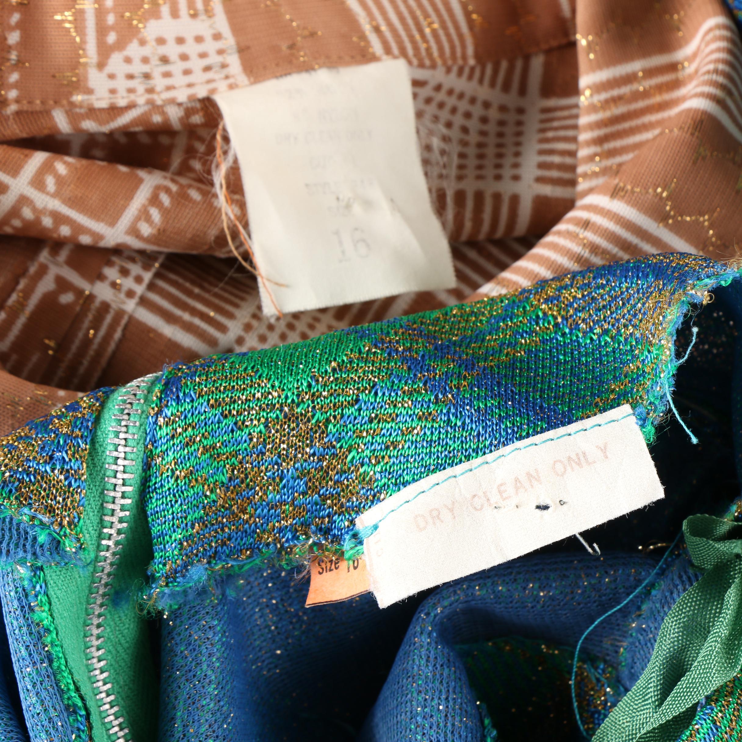 Women's 1970s Vintage Plaid Maxi Dresses