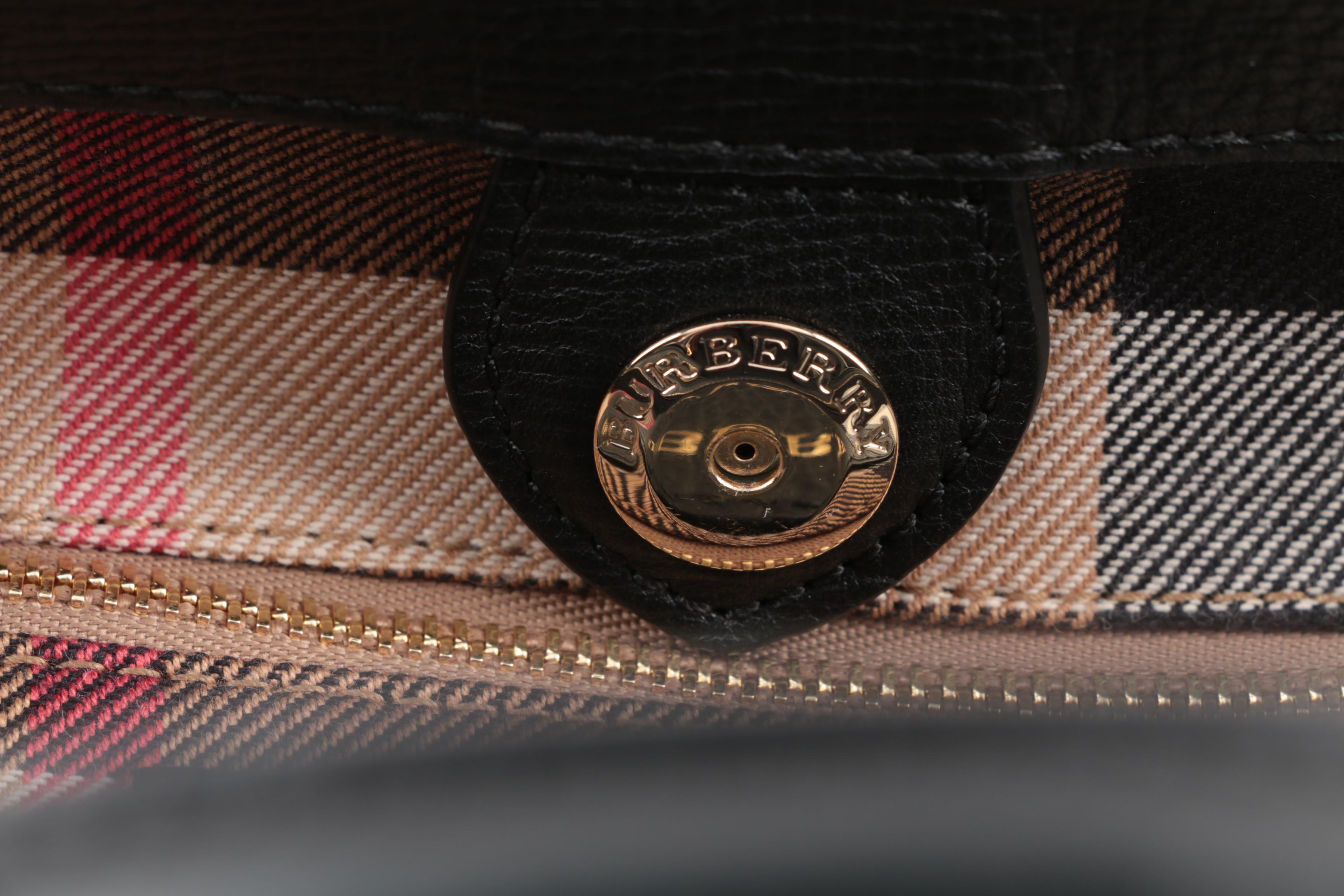 Burberry Medium Banner Zebra Printed Genuine Calf Hair Tote